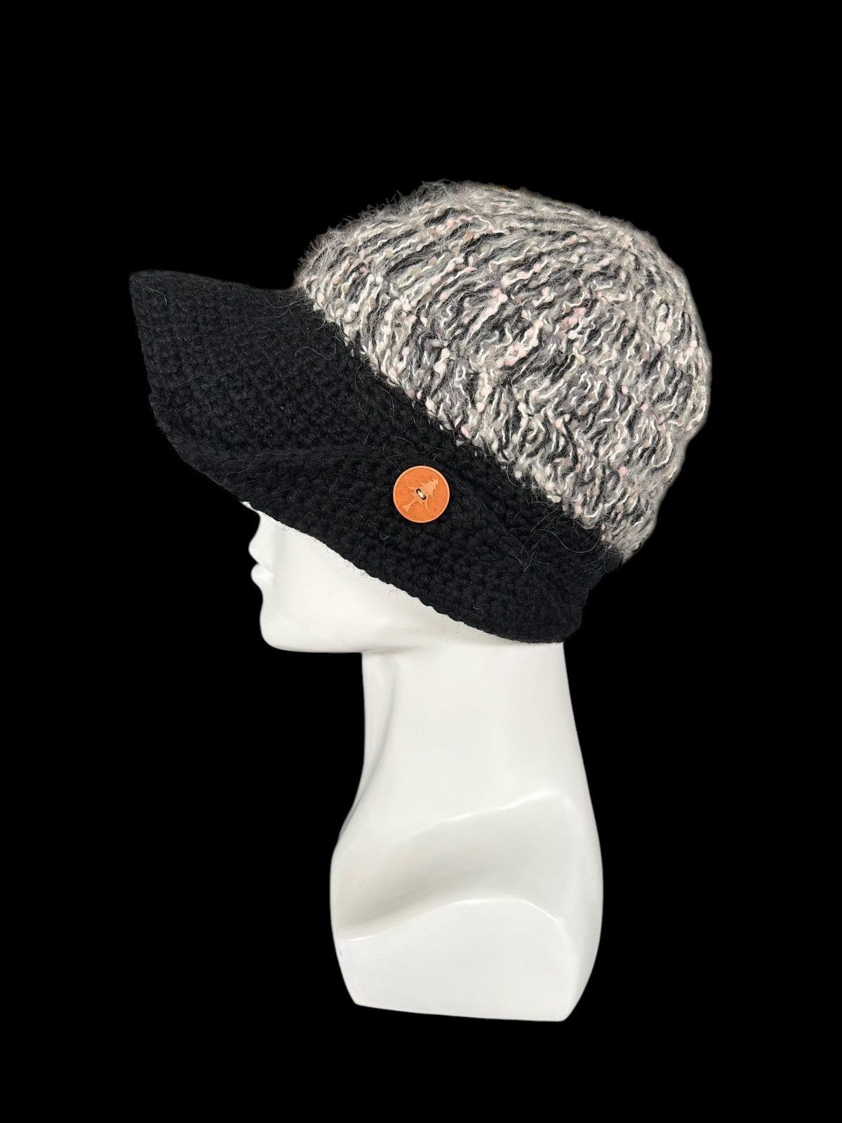 Japanese Brand × Kapital × Vintage Crolla Crochet Knitted hairy Japanese Rare Hats 🎌☠️ Size ONE SIZE - 2 Thumbnail
