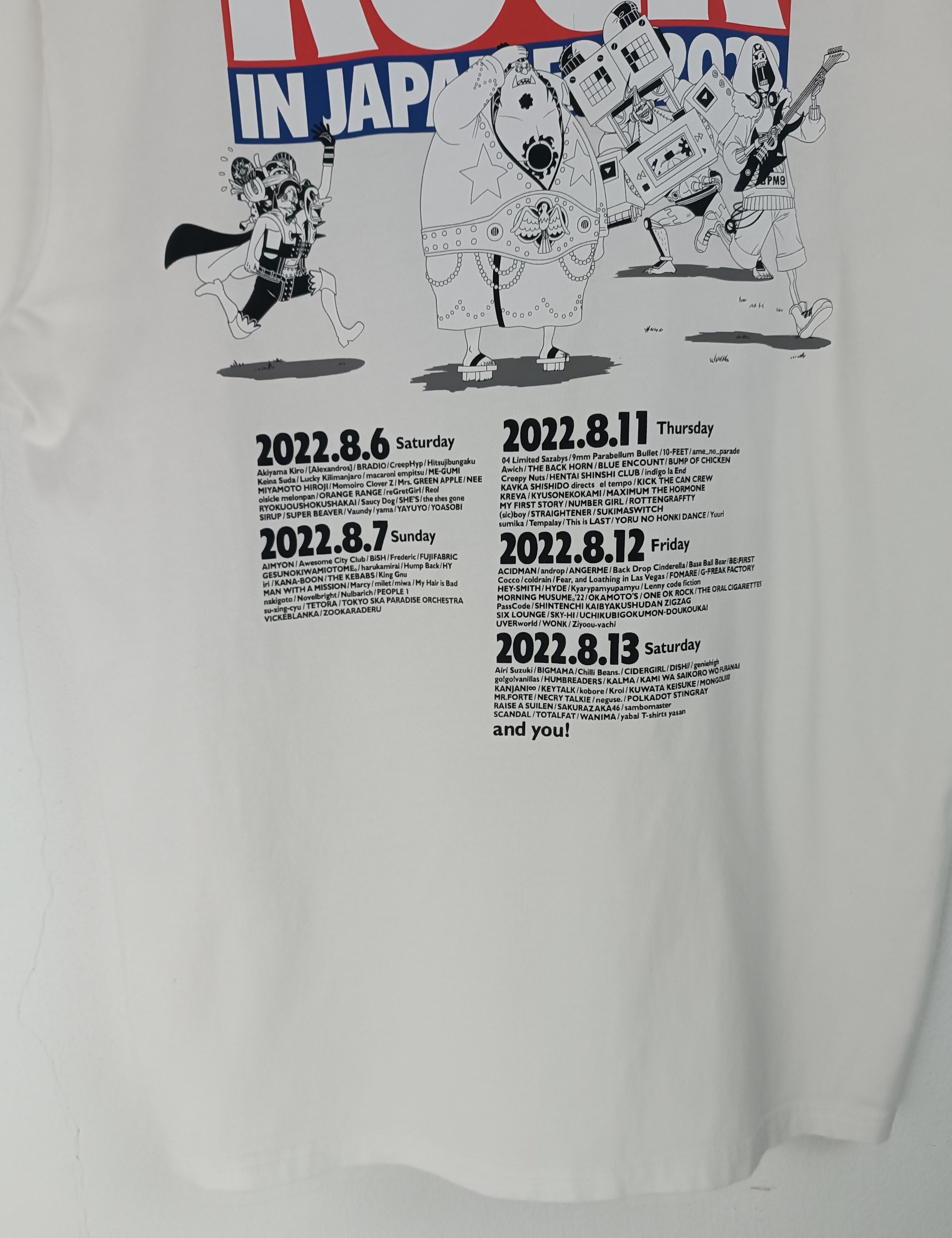 Anime ONE PIECE X ROCK IN JAPAN 2022 TEE ANDROP 9MM ALEXANDROS Size US L / EU 52-54 / 3 - 13 Thumbnail