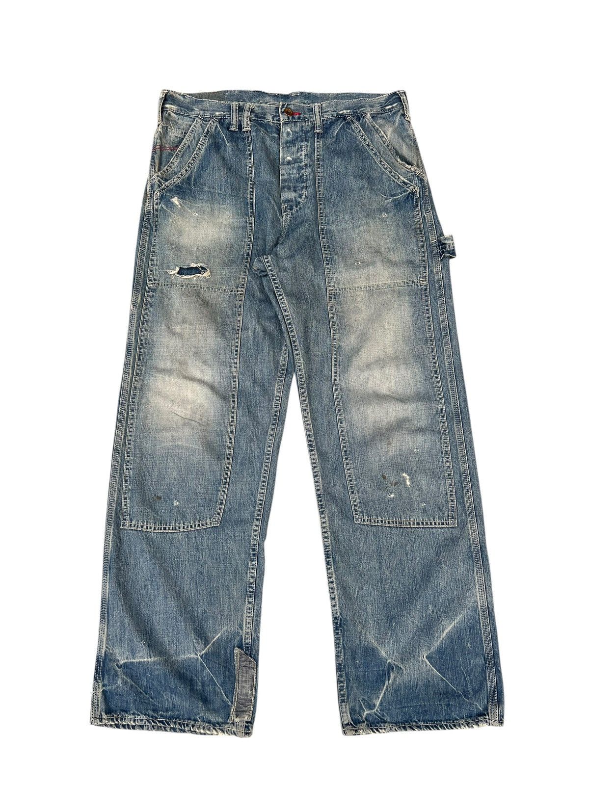 パンツ ANACHRONOME Double Knee Denim Pants Anachronorm アナクロノーム NM-PP02-W1 DOUBLE KNEE PAINTER