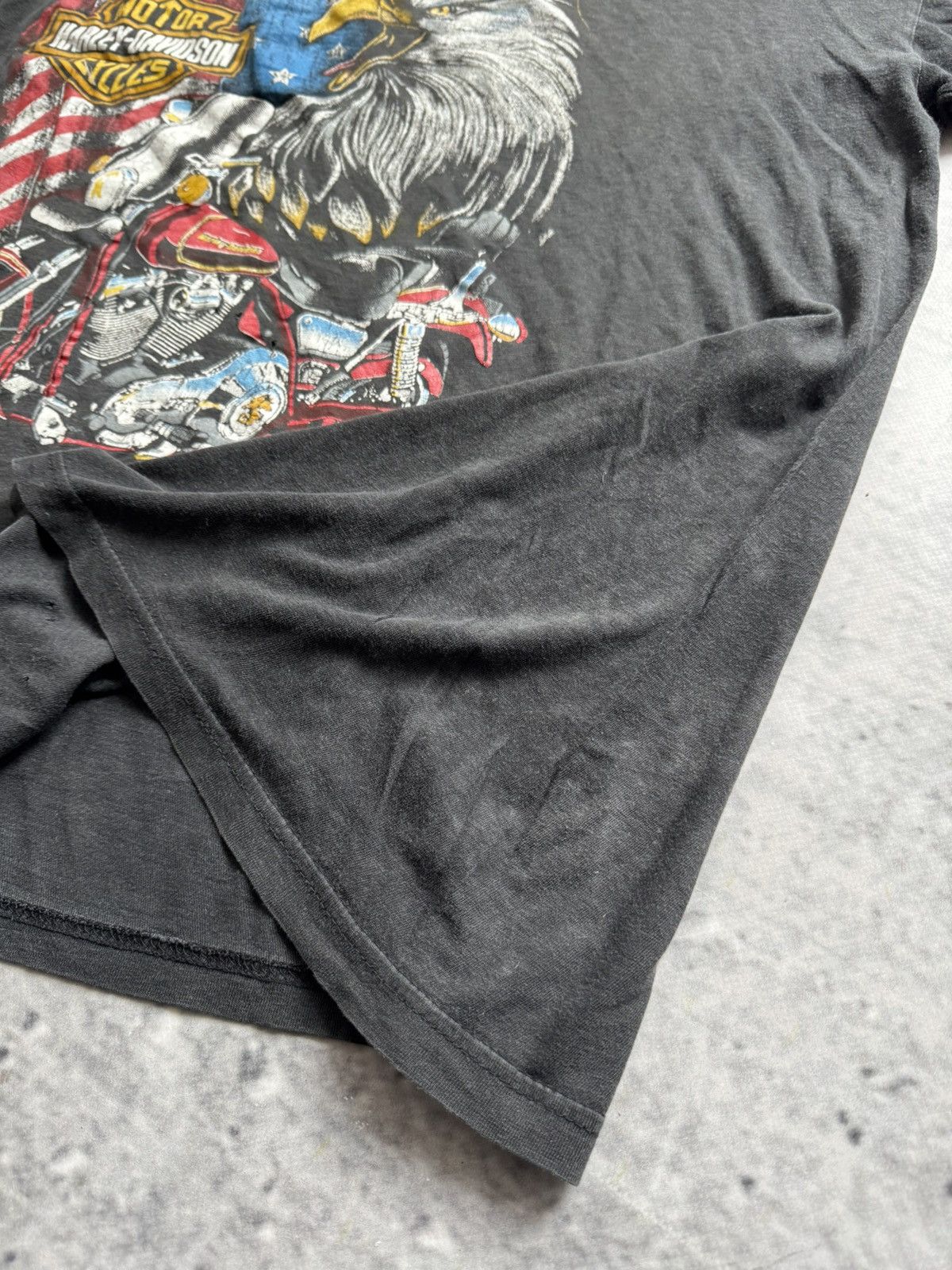 Harley Davidson × Vintage 🏁FADED Retro 00s tee Harley-Davidson black size L Size US L / EU 52-54 / 3 - 8 Thumbnail