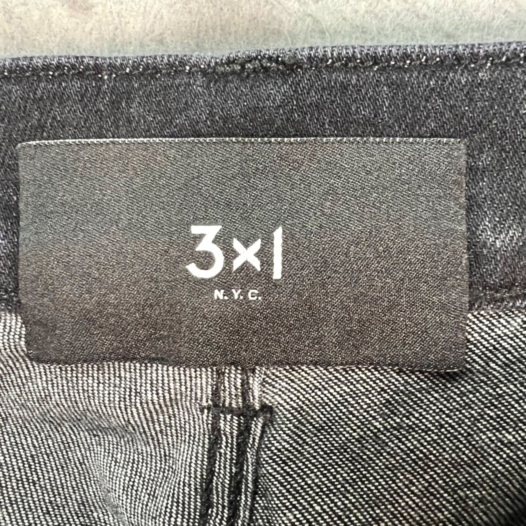 3x1 3x1 NYC Womens Jeans 29 Black Skinny High Rise Stretch Denim Made in USA 5-Pocket Stylе Clothing Women Adult Size 29" - 3 Thumbnail