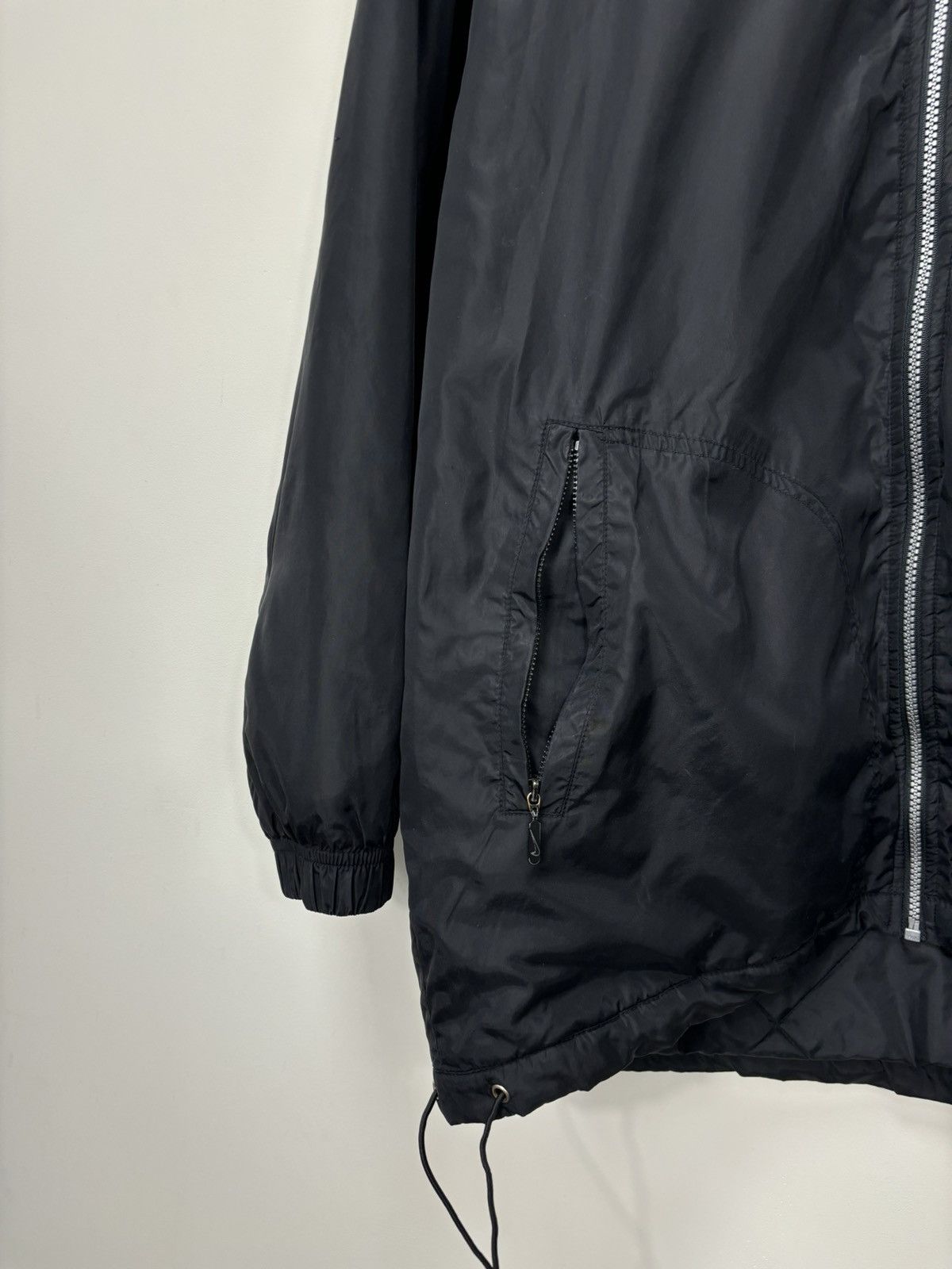 Nike Vintage Nike Y2K Big Logo 90s Swoosh Black Hooded Jacket Size US M / EU 48-50 / 2 - 10 Thumbnail