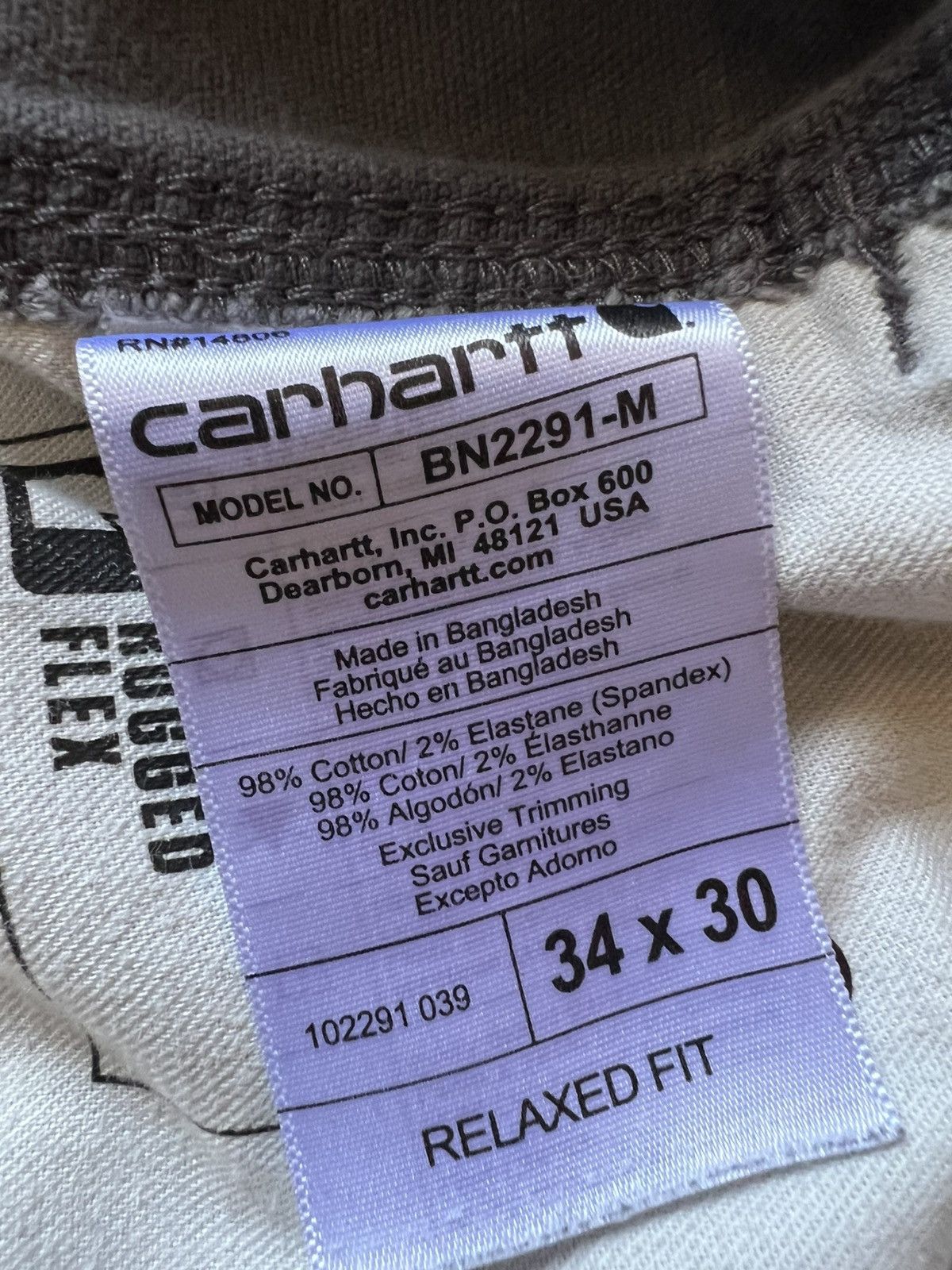 Carhartt Carharrt Gray Canvas Workpants Size US 34 / EU 50 - 7 Thumbnail
