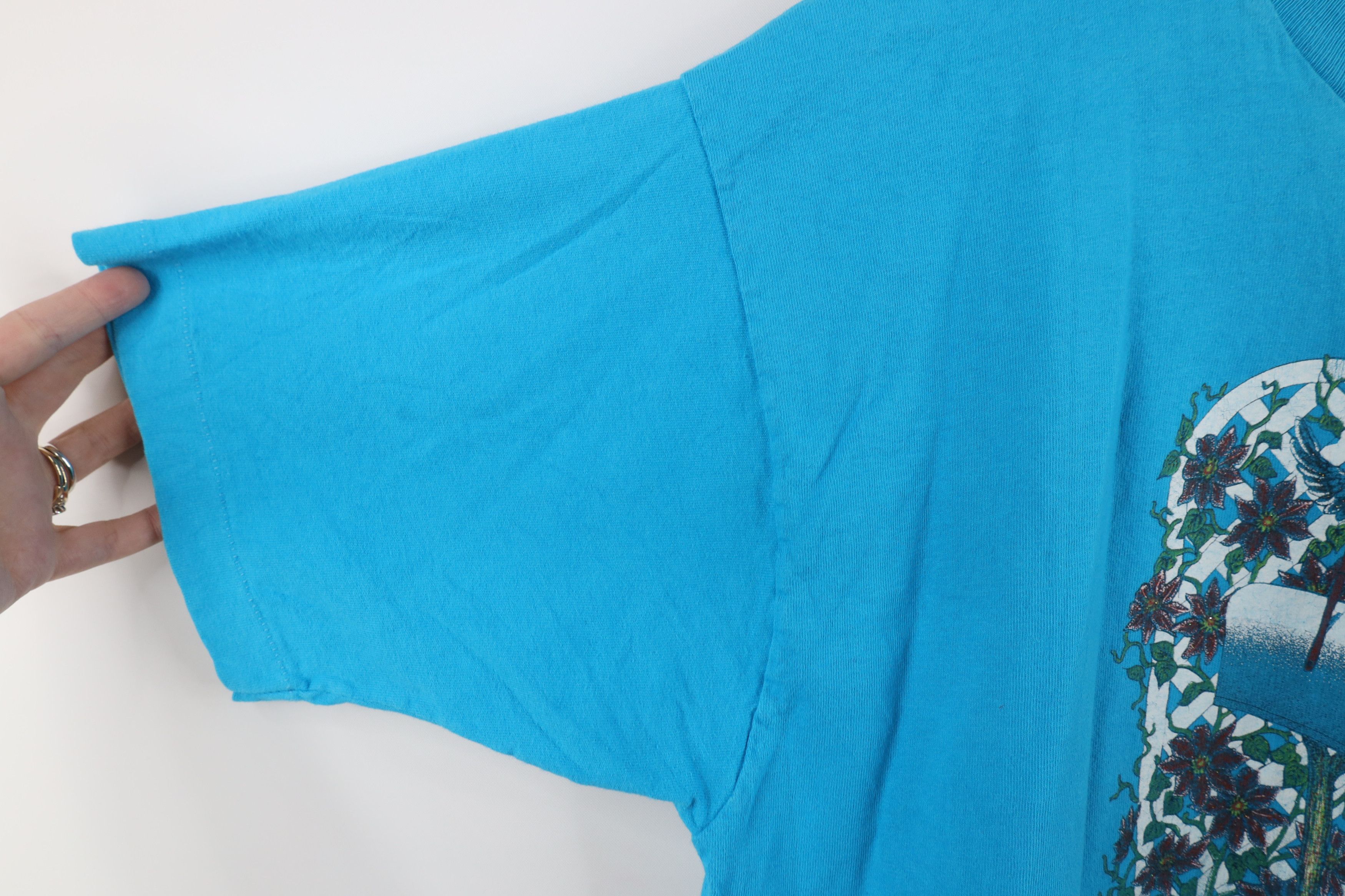 Vintage Vintage 90s Streetwear Mailbox Bird Flower T-Shirt Blue Size XL / US 12-14 / IT 48-50 - 6 Thumbnail