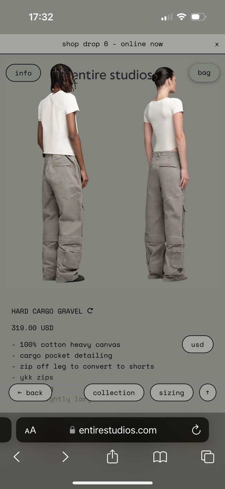 Entire Studios Entire Studios Hard Cargo Gravel Size US 34 / EU 50 - 3 Thumbnail