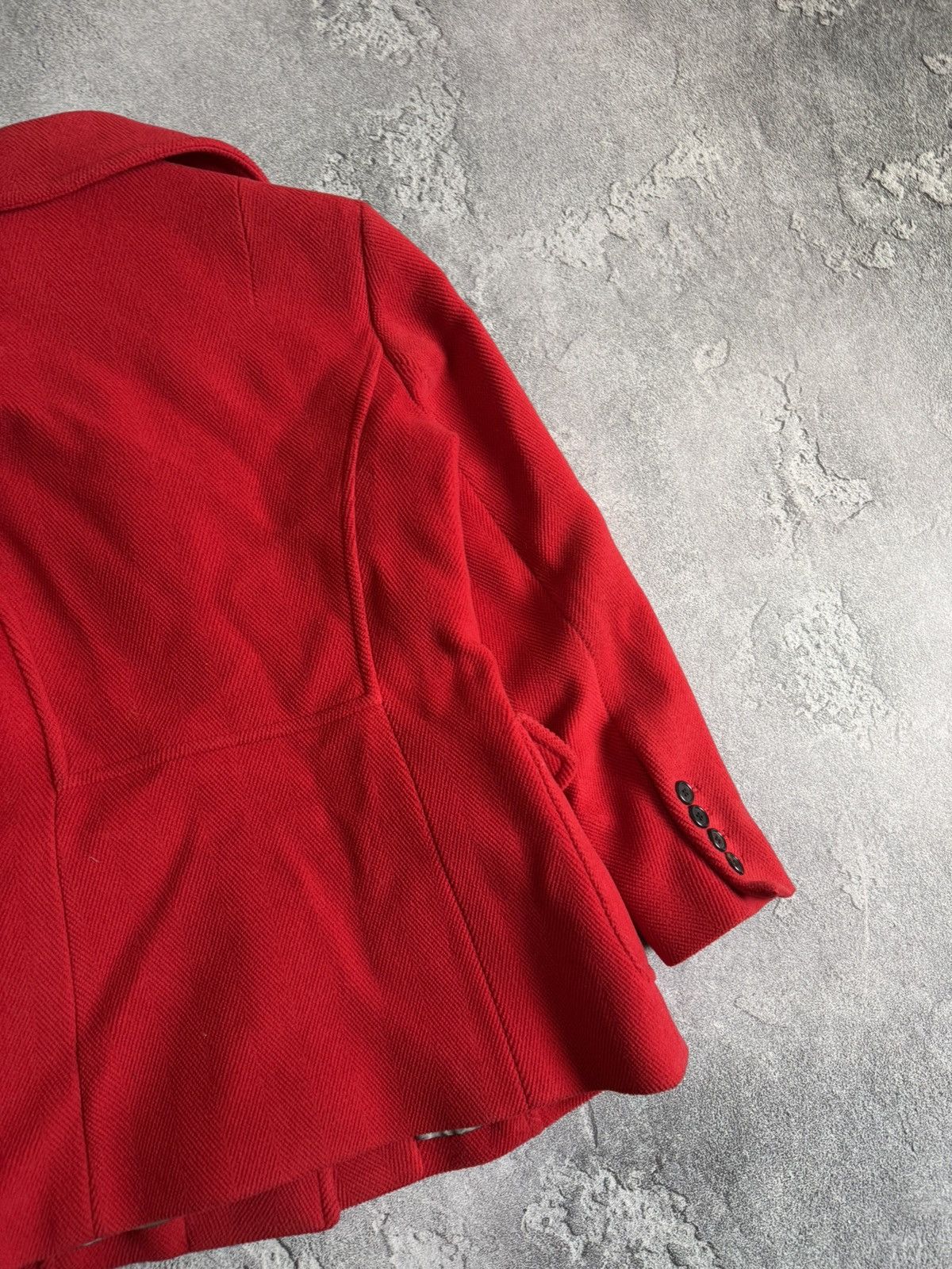 Aquascutum × Designer Aquascutum 14UK Red button up pea coat wool jacket duffle Size L / US 10 / IT 46 - 16 Thumbnail