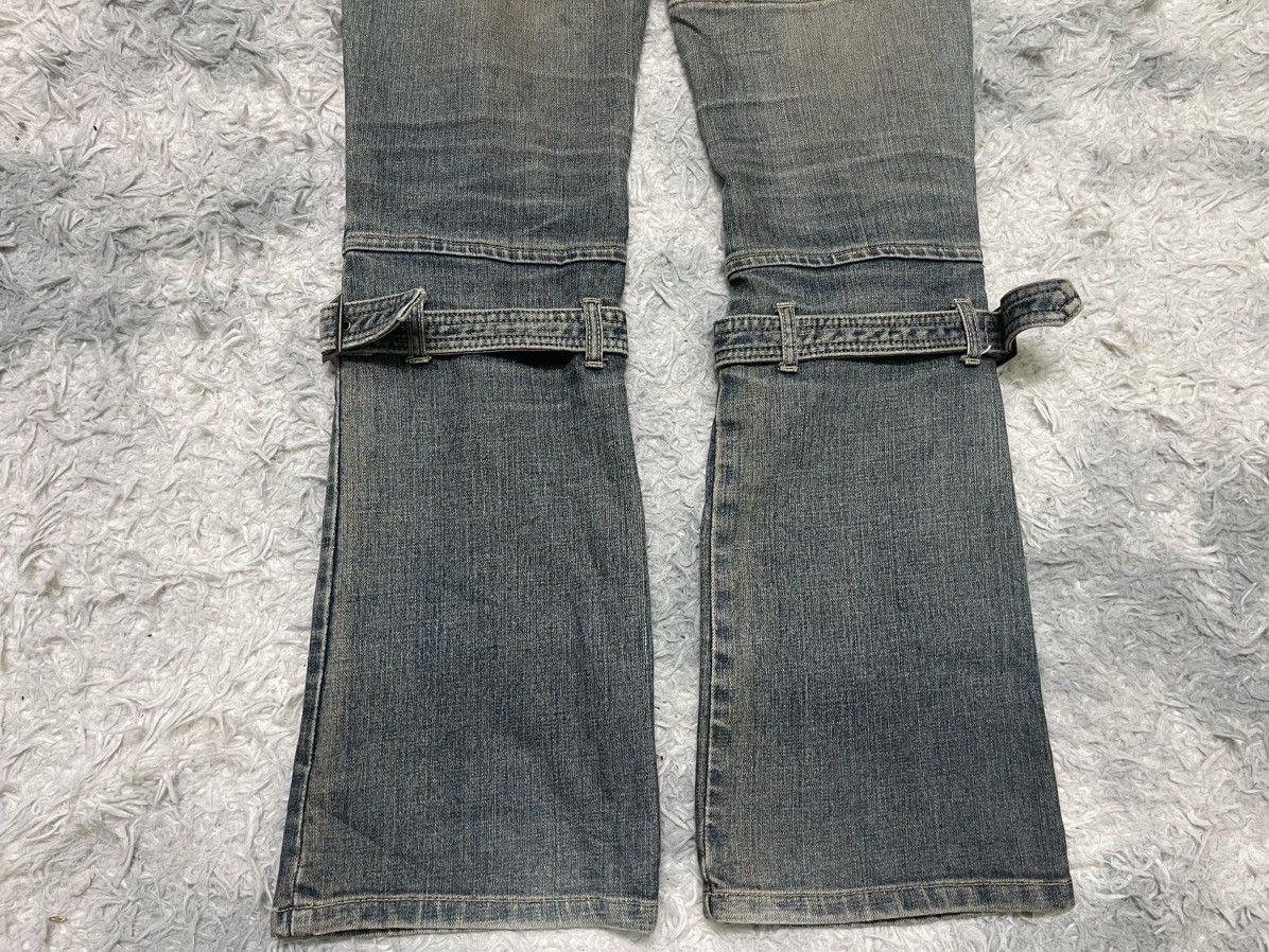 20471120 2000s PPFM INSPIRED FLARE BONDAGE JEANS RARE DESIGN Size US 31 - 11 Thumbnail