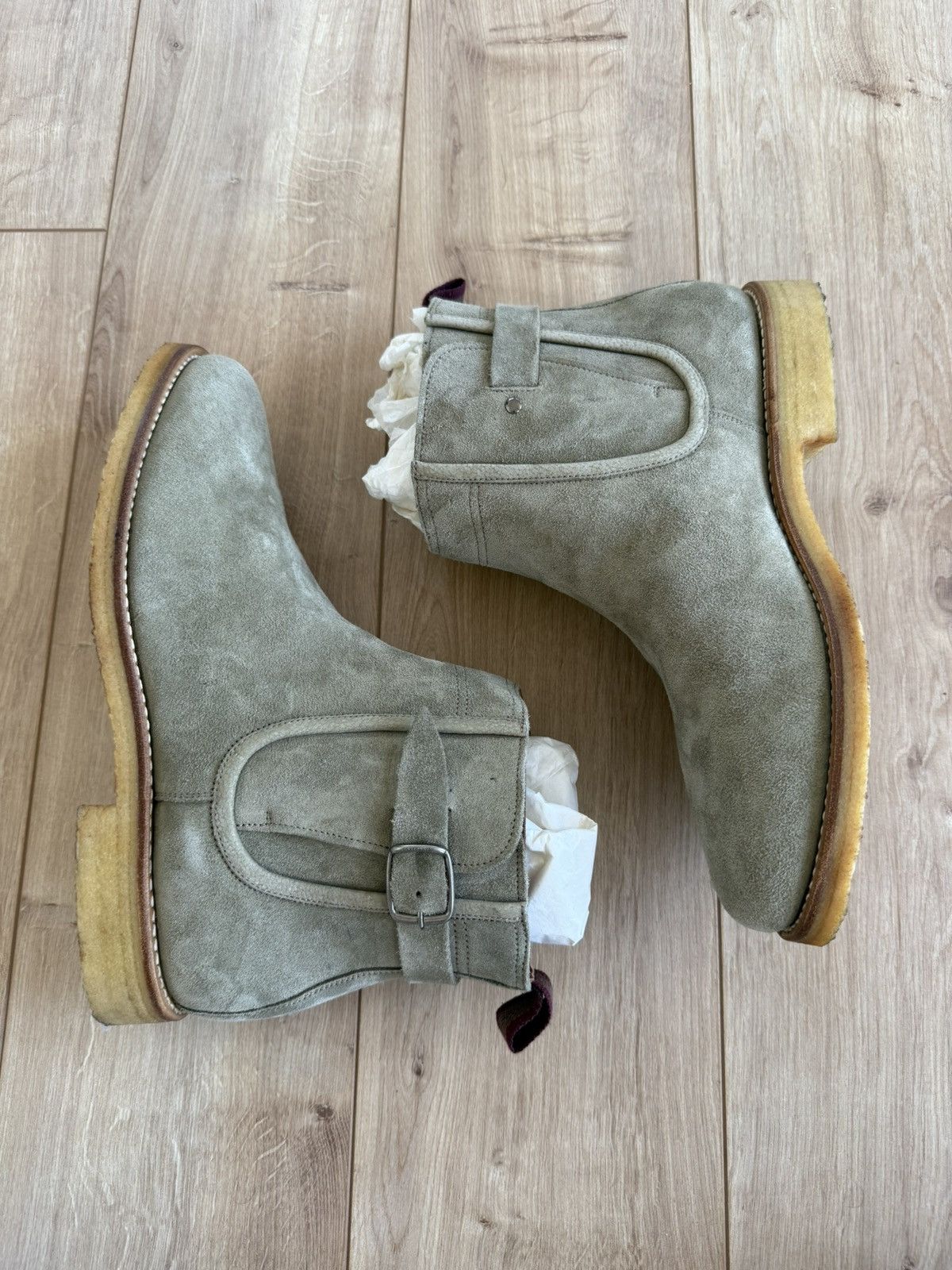Other Cartujano Espana Men's Buckle-Strap Suede Chelsea Boots Size US 9 / EU 42 - 3 Thumbnail