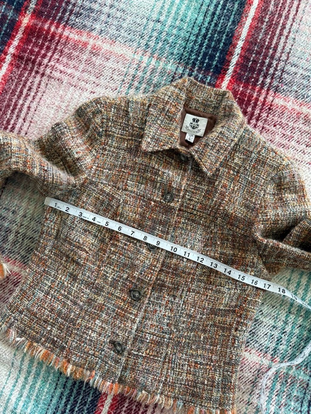 Holt Renfrew Vintage Renfrew Brown Orange Tweed Blazer Jacket Size 4 Size S / US 4 / IT 40 - 5 Thumbnail