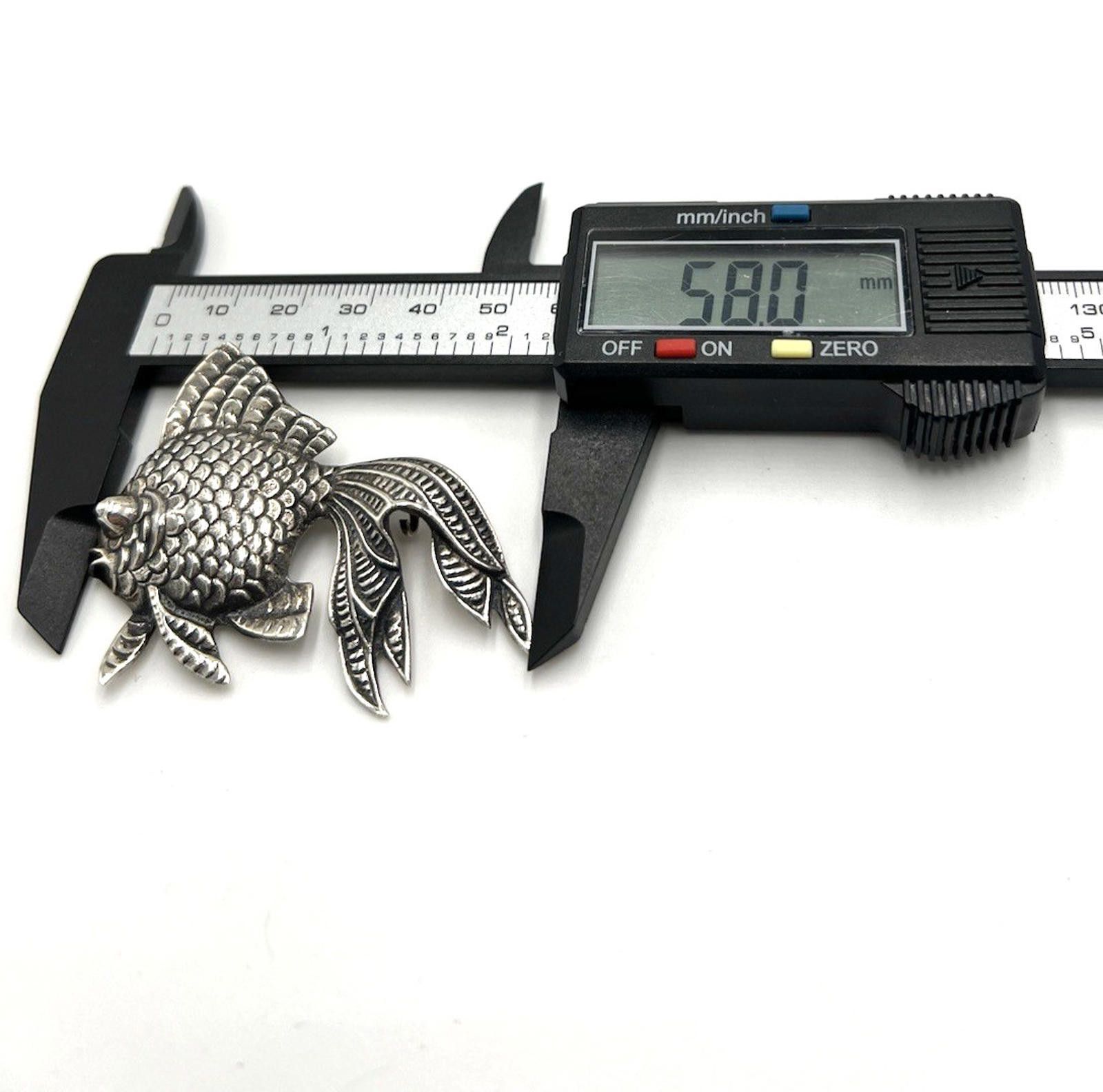 Other MEXICO Sterling Silver Figural Koi Fish Brooch Size ONE SIZE - 8 Thumbnail