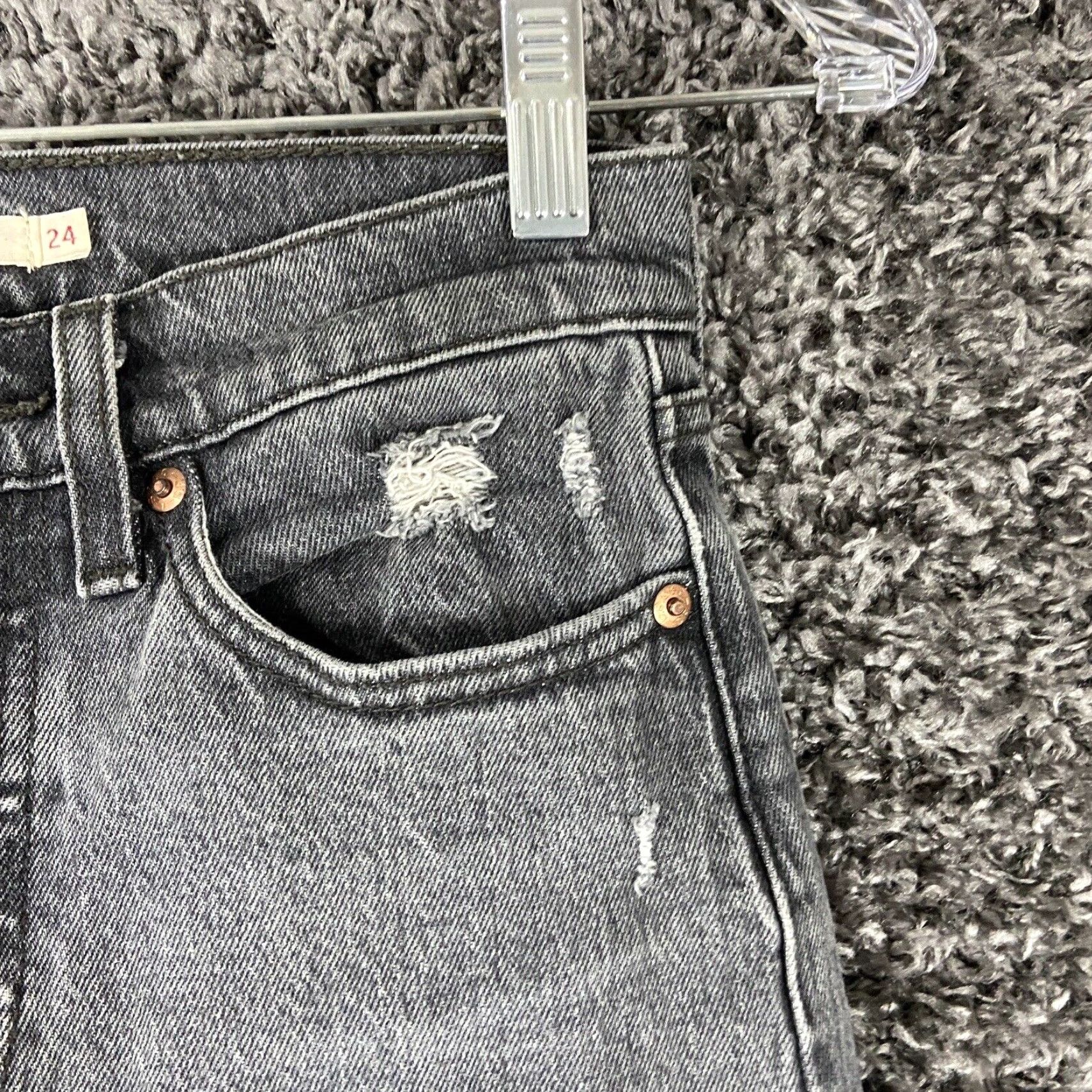 Levi's Levi's Women's Distressed Jeans Black Wedgie Straight 24 Extra Large XL Size 42" / US 20 - 6 Thumbnail