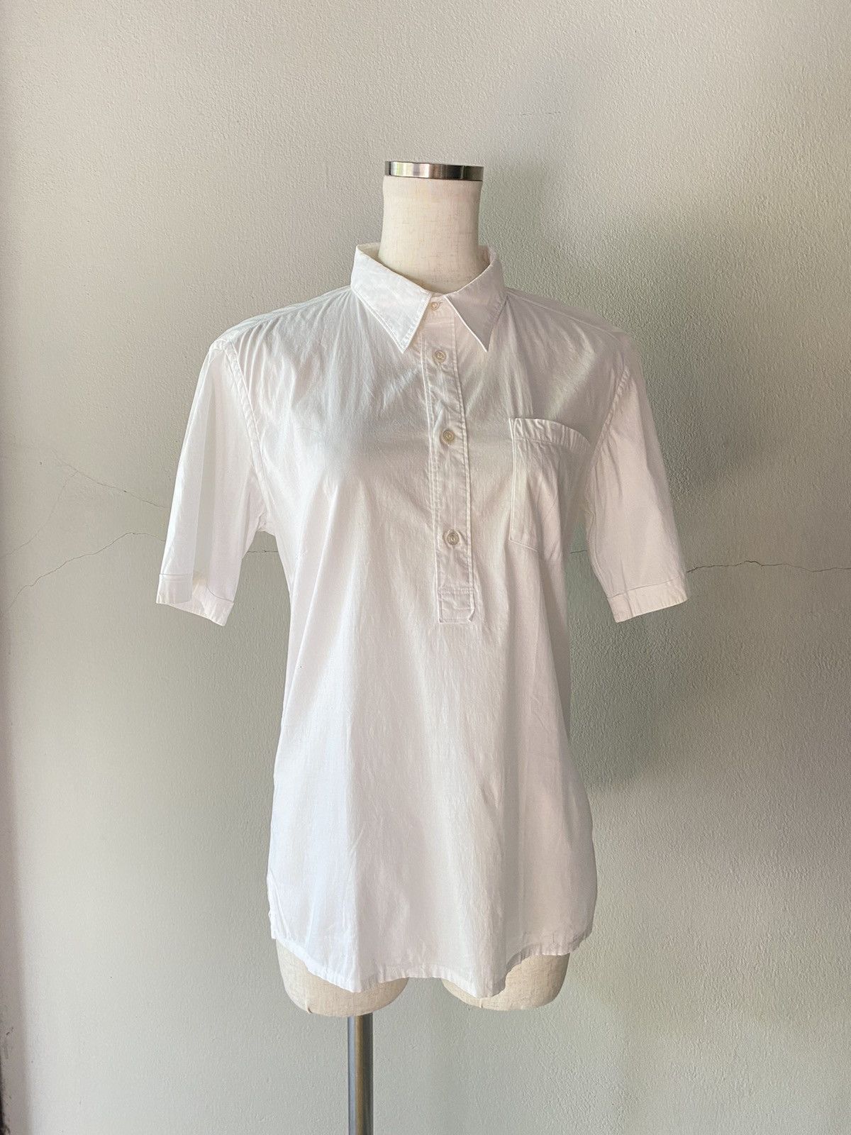 Zucca ZUCCA White Short-Sleeve Shirt Size US M / EU 48-50 / 2 - 10 Thumbnail