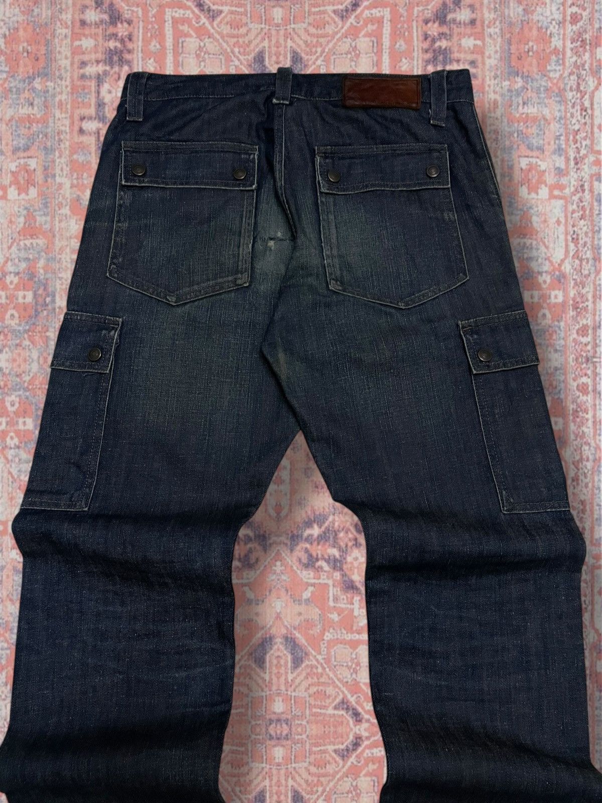 Japanese Brand Vintage Designer Japan Back Number Indigo Distressed Denim Size US 32 / EU 48 - 11 Thumbnail