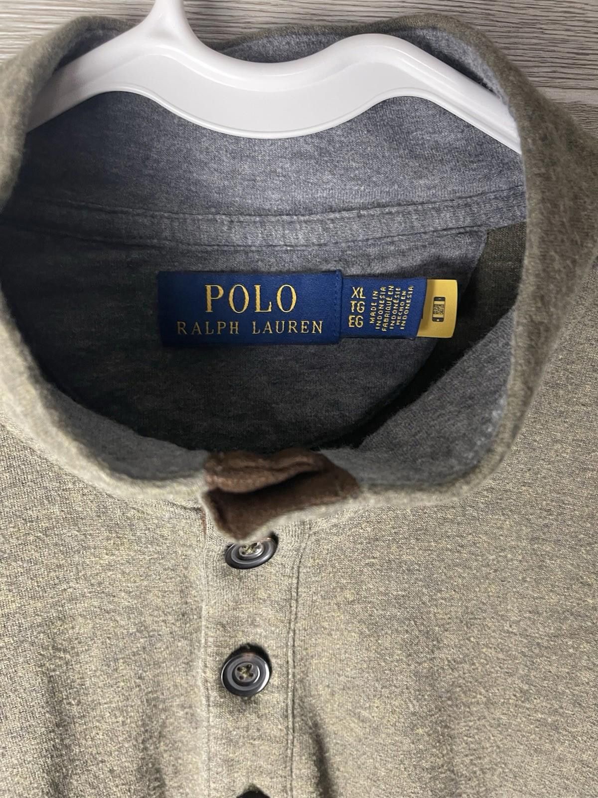Polo Ralph Lauren Vintage Polo Ralph Lauren Sweatshirt Mens XL Brown Button Size US XXL / EU 58 / 5 - 3 Thumbnail