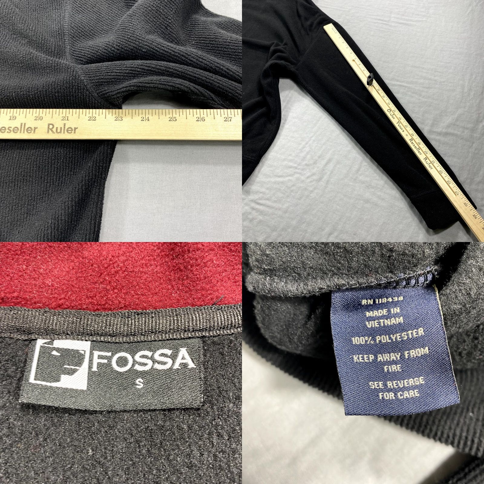 Vintage Fossa Sweatshirt Mens Small Black Full Zip Outdoor Fleece Jacket Size US S / EU 44-46 / 1 - 8 Thumbnail
