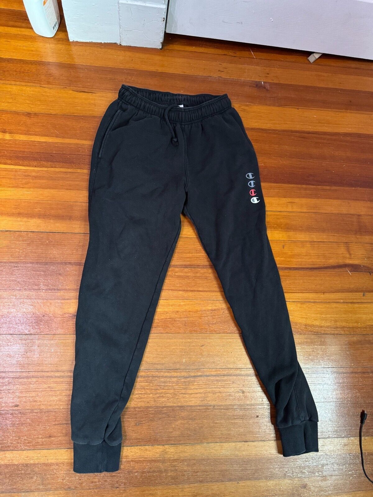 Champion Champion Triple Logo Black Red White Fleece Jogger Sweatpant Size US 30 / EU 46 - 2 Thumbnail