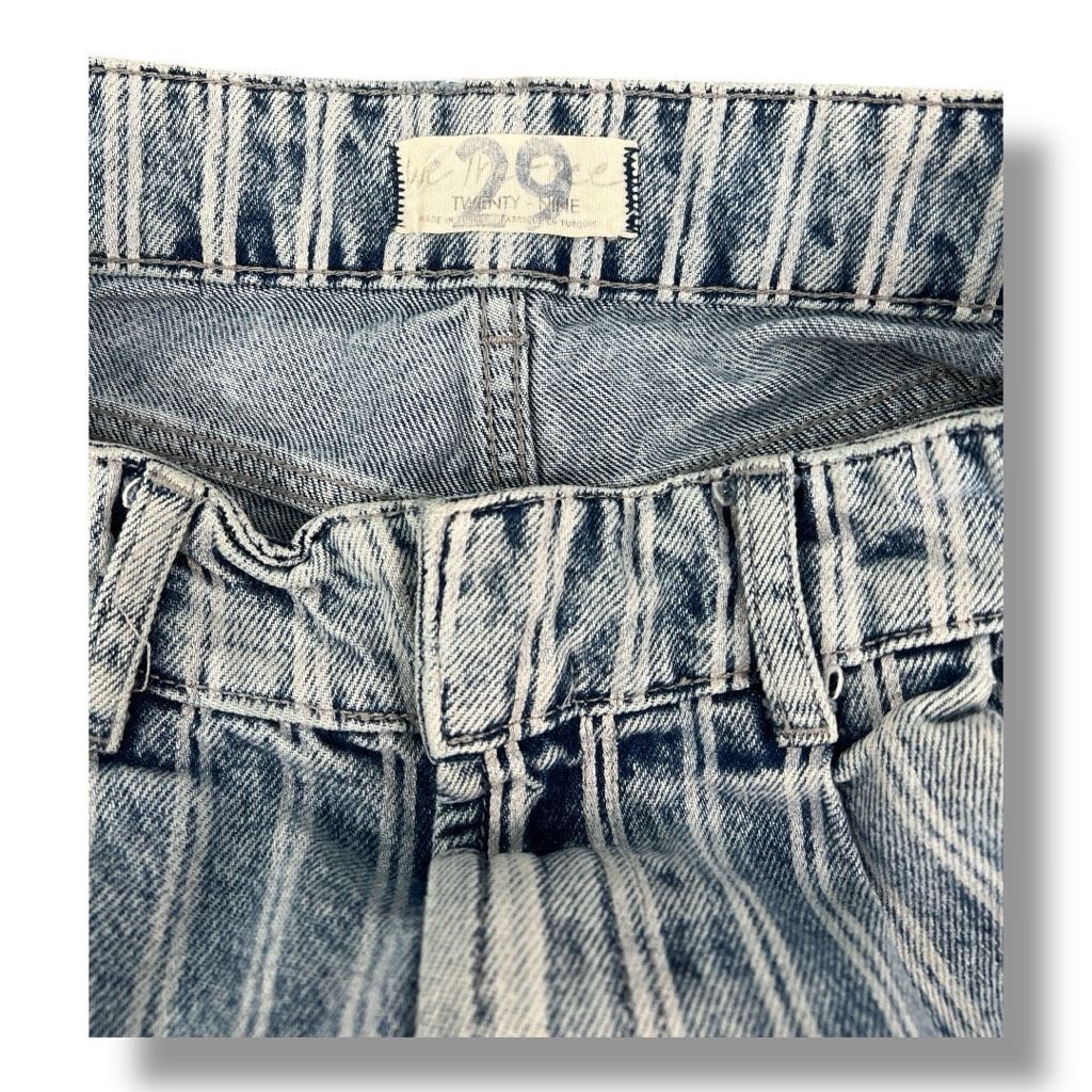 Free People Free People Dogtown Pleated Stripes High Rise Shorts Size 29 Size 29" - 2 Thumbnail
