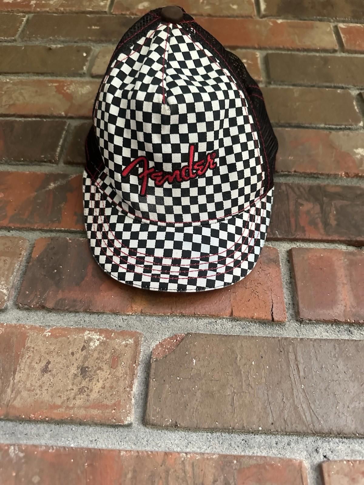 Fender Vintage Fender Youth Adjustable Checkerboard Hat Snap Back Size ONE SIZE - 4 Thumbnail