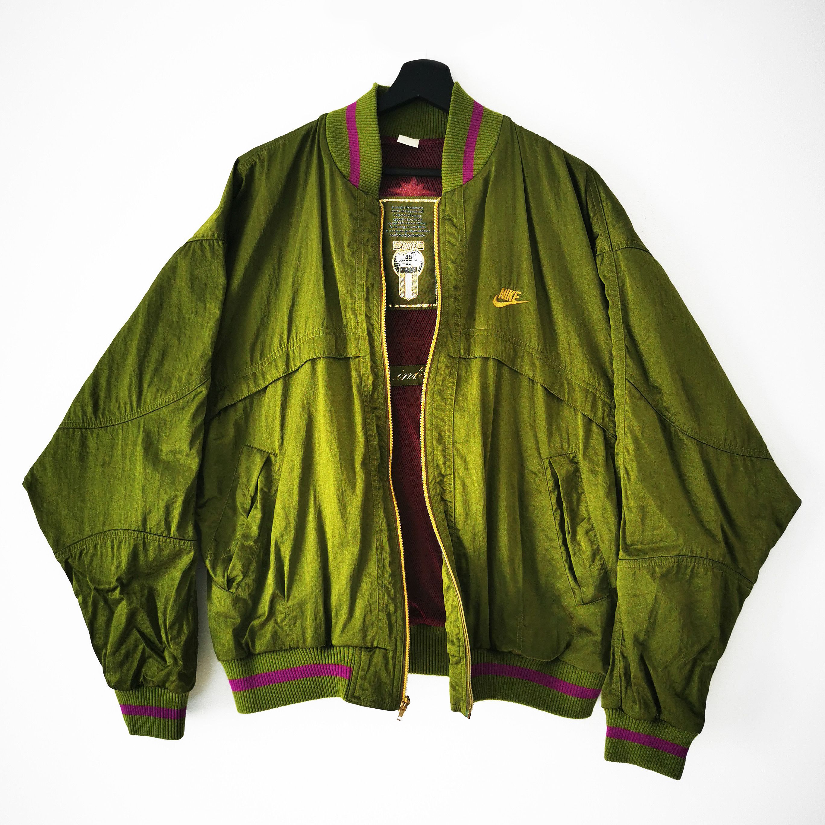Nike Vintage 90s NIKE INTERNATIONAL bomber jacket satin OG rare M Size US M / EU 48-50 / 2 - 10 Thumbnail