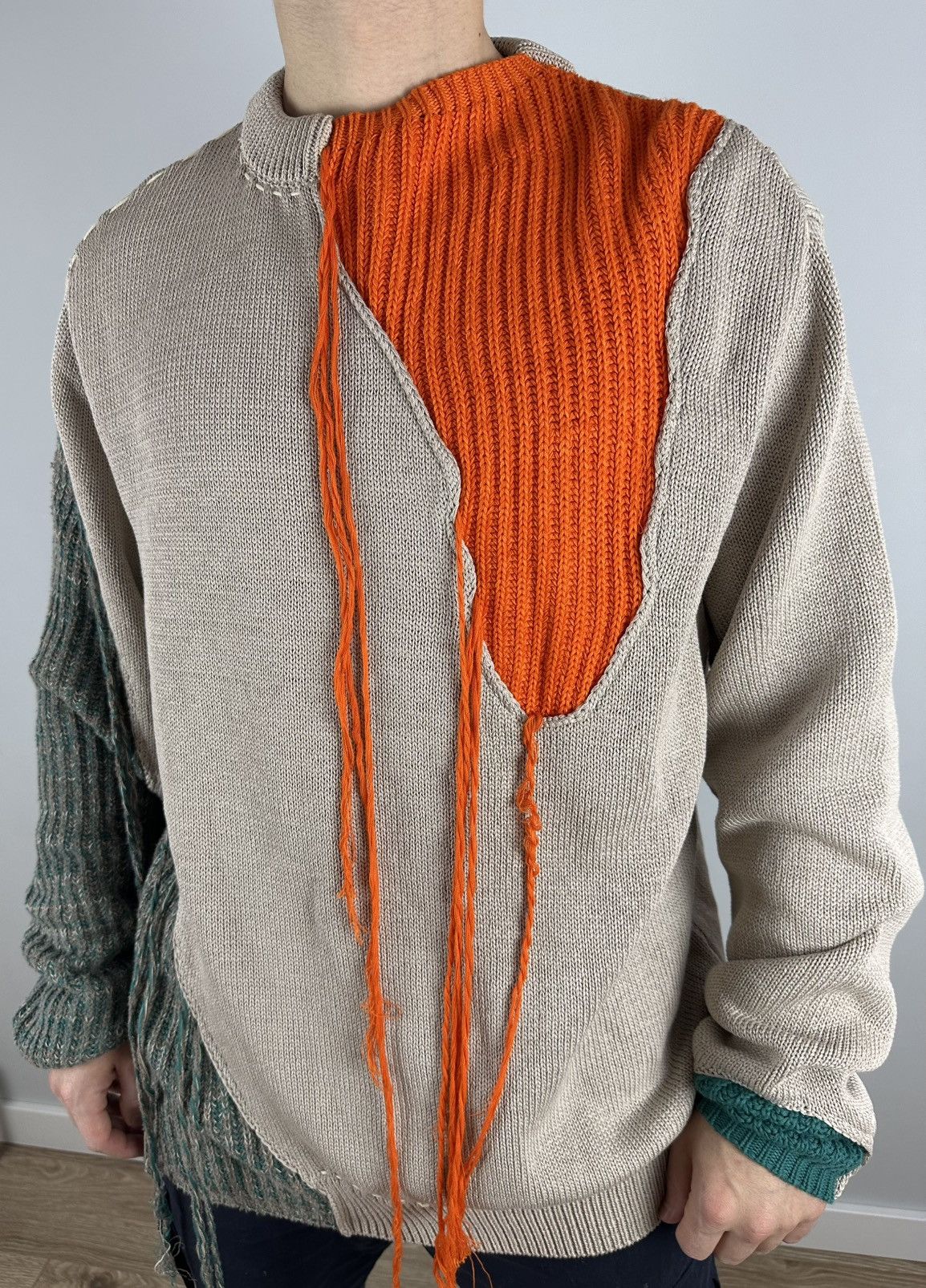 OAMC OAMC Sweater Mens Oversized Multicolor Designer Flayed Knit Size US S / EU 44-46 / 1 - 7 Thumbnail
