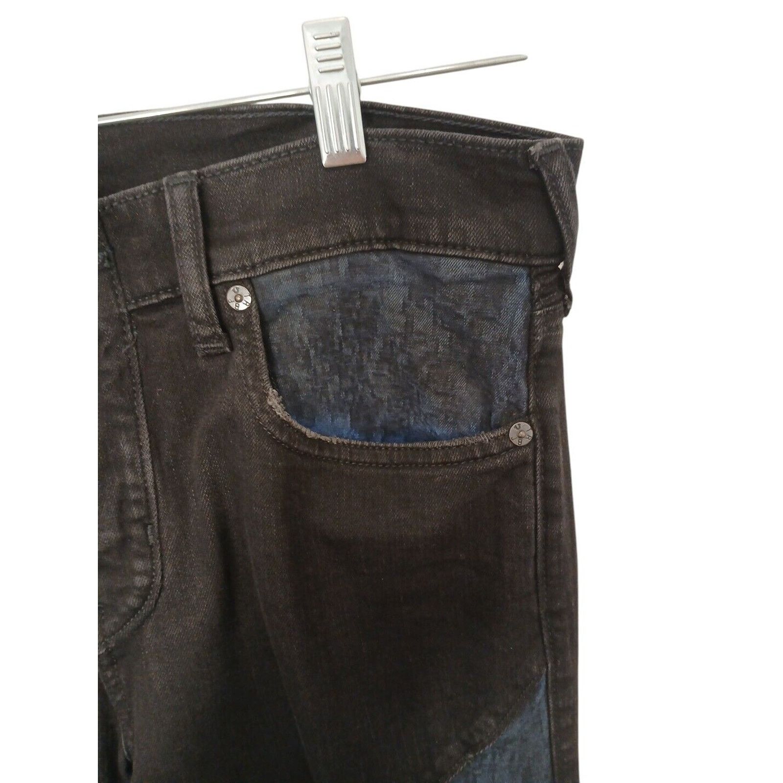 True Religion True Religion ROCCO MOTO Relaxed Skinny Jeans Sz 32 Black Size US 32 / EU 48 - 8 Thumbnail