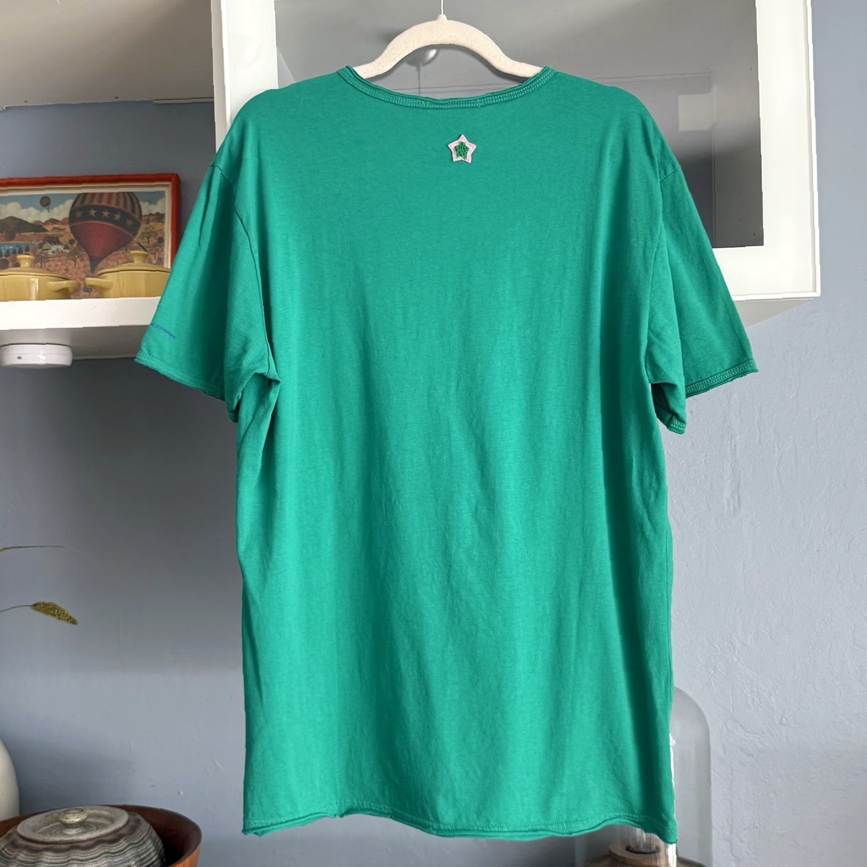 Daniele Alessandrini Daniele Alessandrini V-Neck T-Shirt Top Mens XL Green T-Shirt Top Casual Shirt Made in Italy Size US XL / EU 56 / 4 - 3 Thumbnail