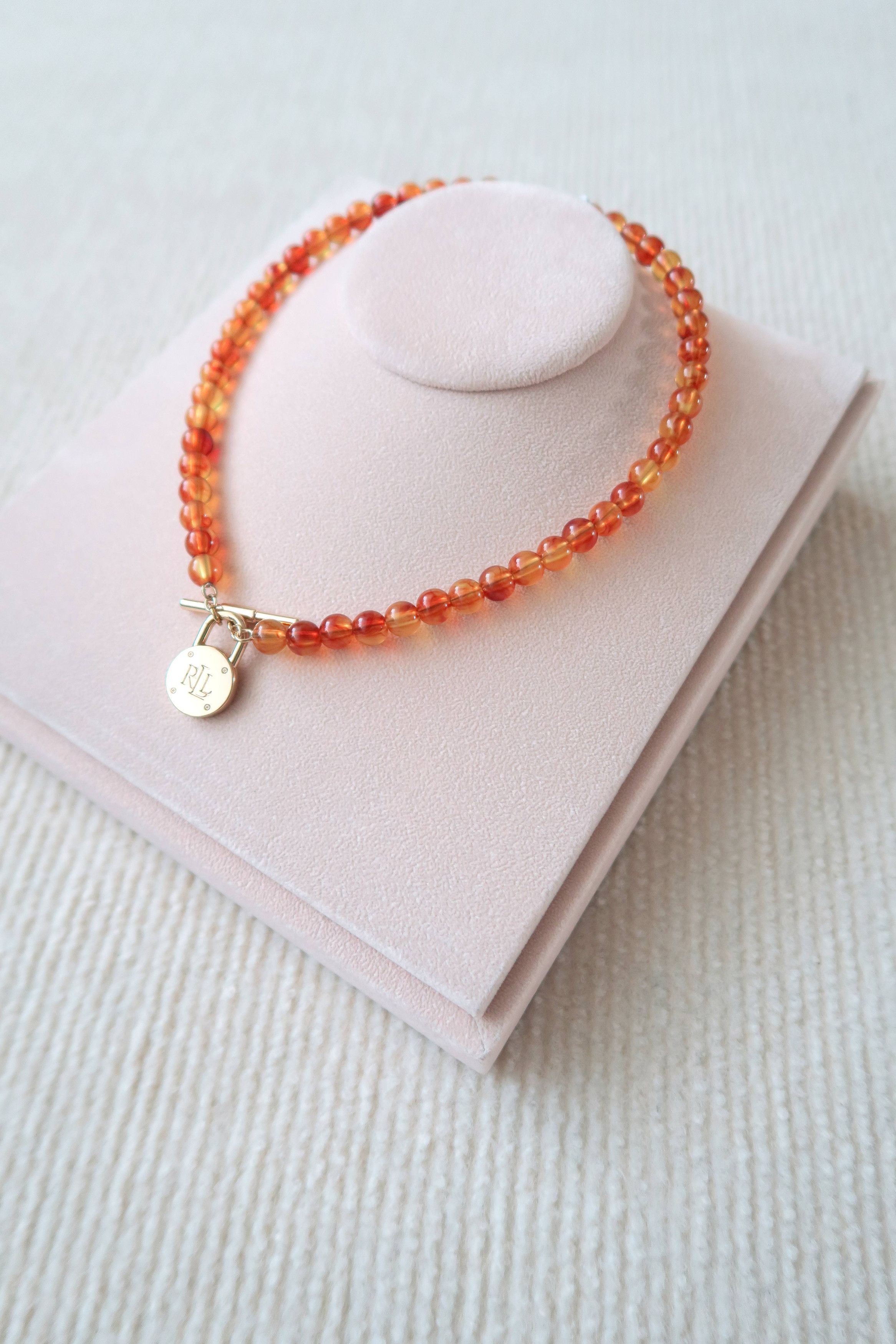 Ralph Lauren Ralph Lauren Unisex RL Polo Charm Brown Beaded Necklace Size ONE SIZE - 2 Thumbnail