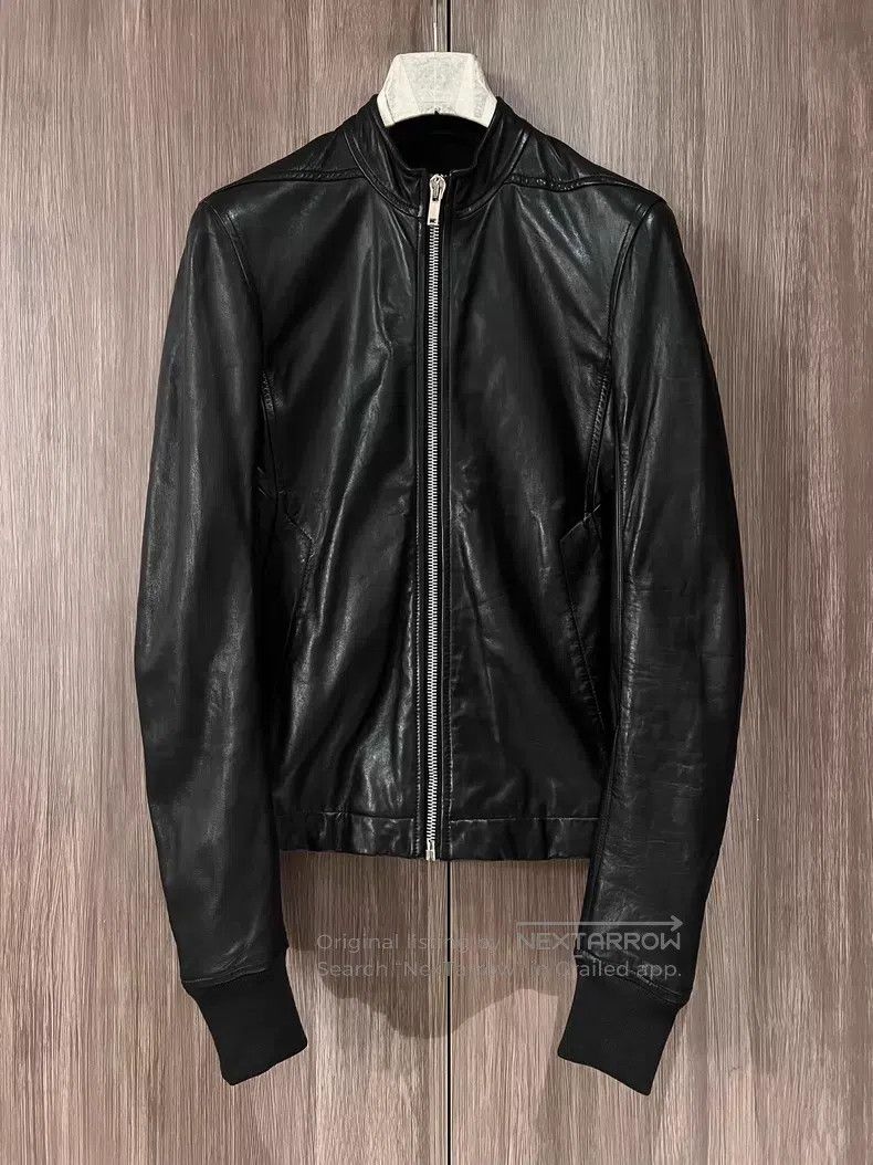 Rick Owens Rick Owens Minimal small standing collar leather jacket Size US M / EU 48-50 / 2 - 1 Thumbnail
