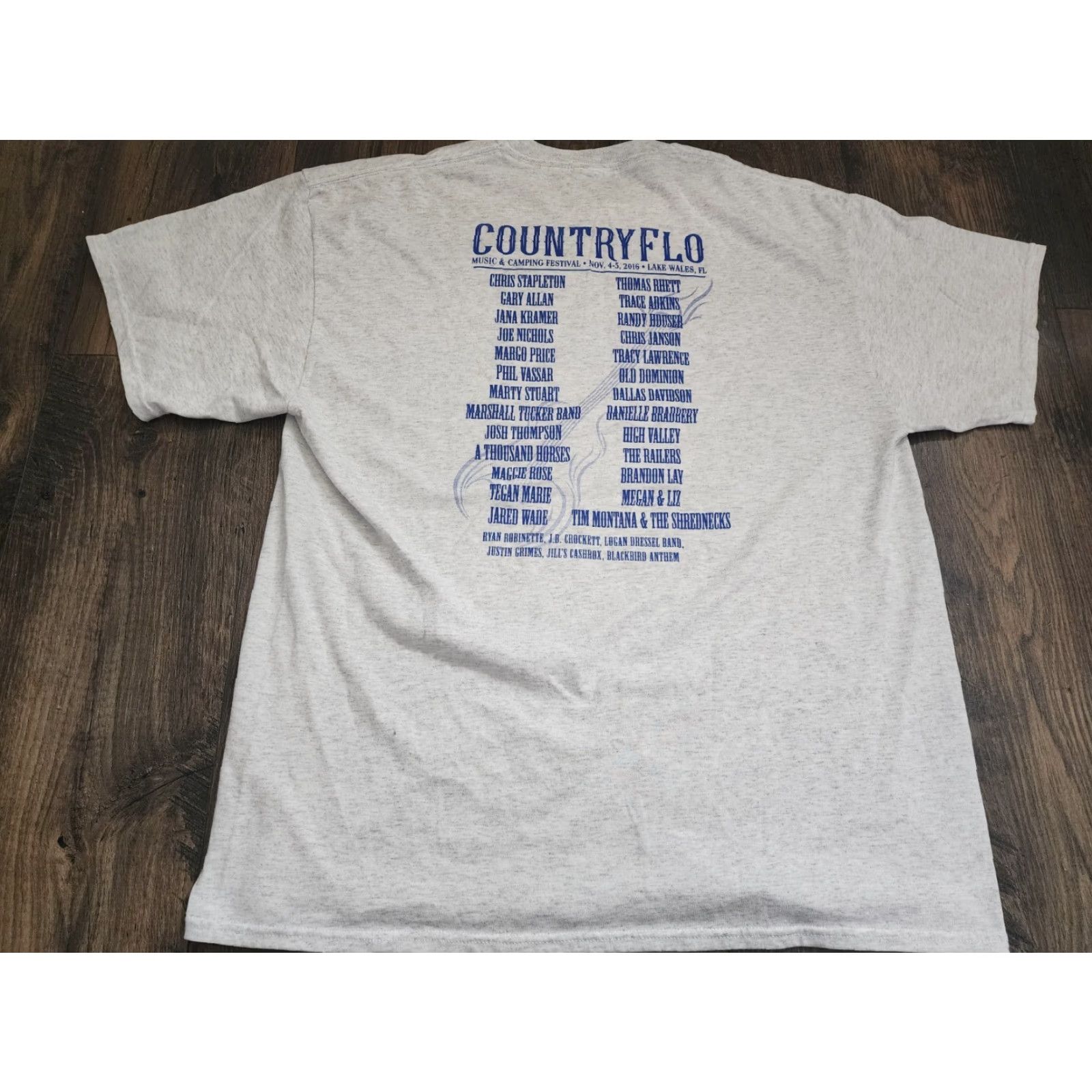 Port & Company Mens XL Port & Company T-Shirt Gray Short Sleeve Double-Sided Graphic Tee Music Festival 2011 Florida Mens XL Size US XL / EU 56 / 4 - 2 Thumbnail