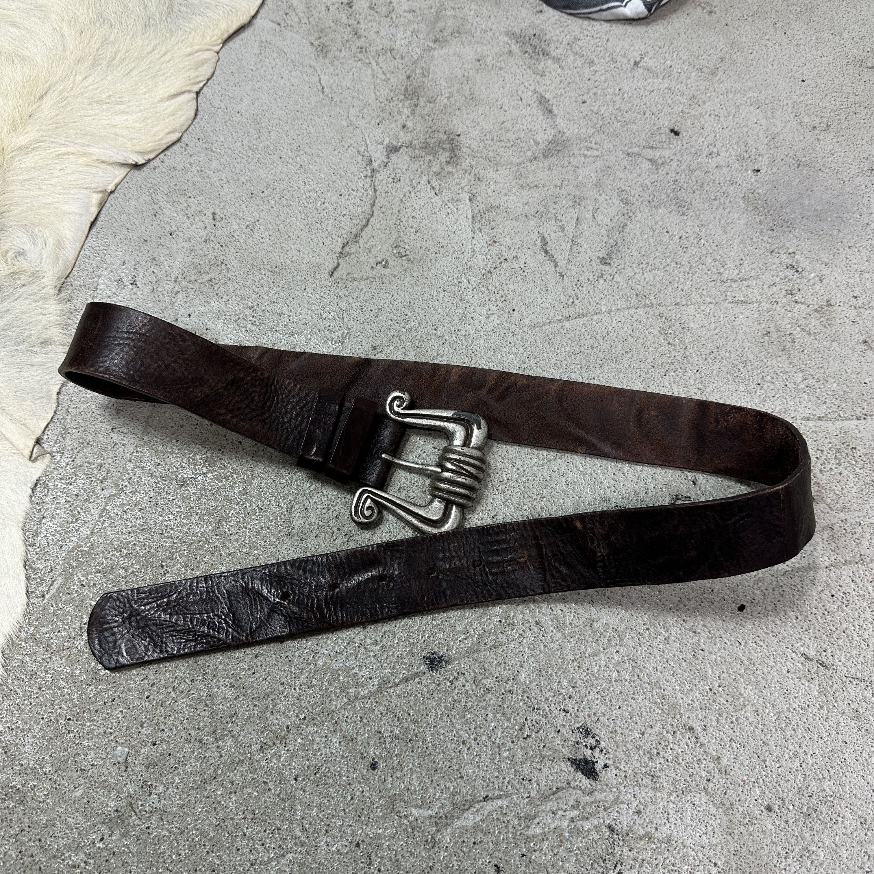 Vintage Vintage Avant Garde Leather Western Cowboy Belt 90s Size ONE SIZE - 2 Thumbnail