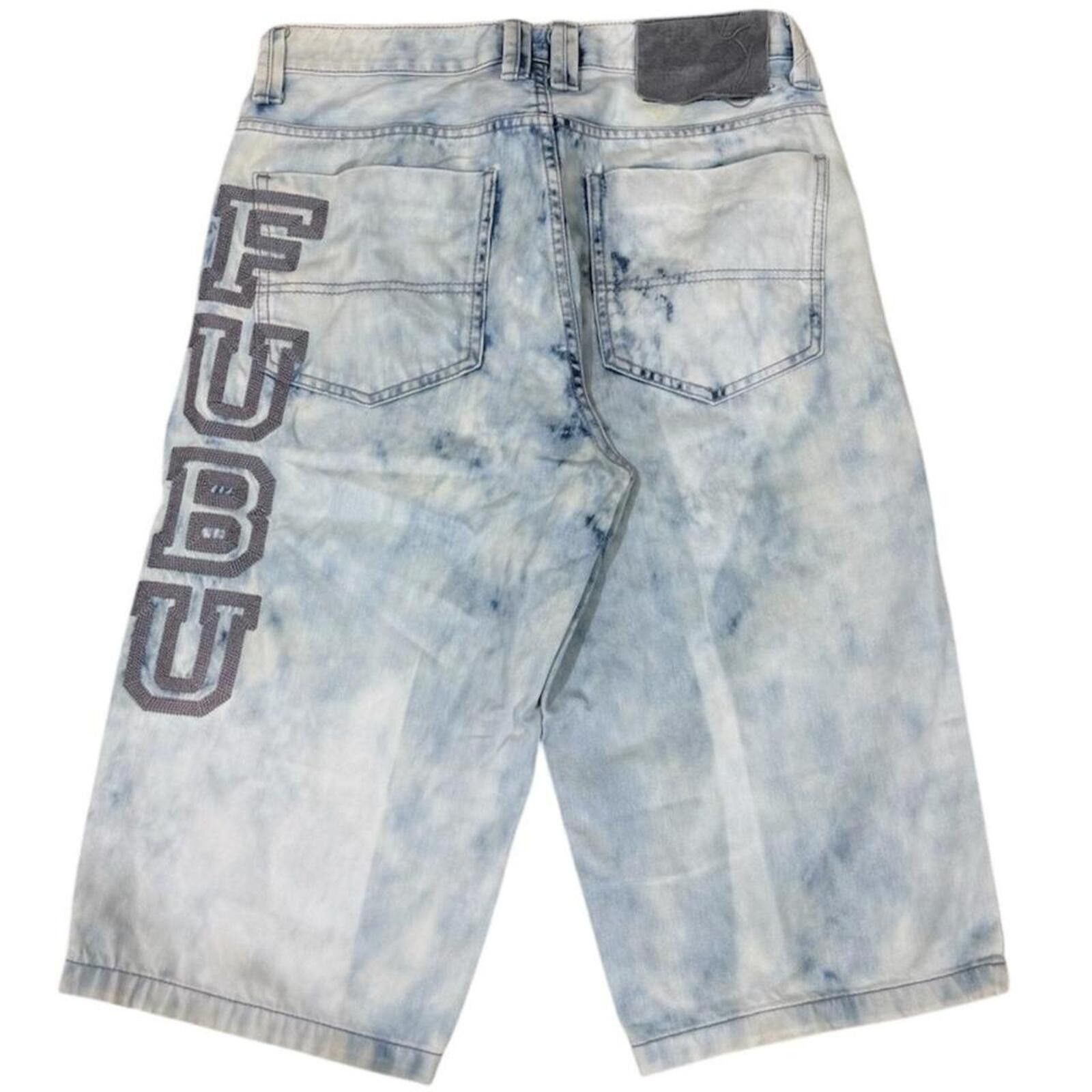 Fubu Fubu collection light wash jorts with embroidered font Size US 30 / EU 46 - 1 Thumbnail