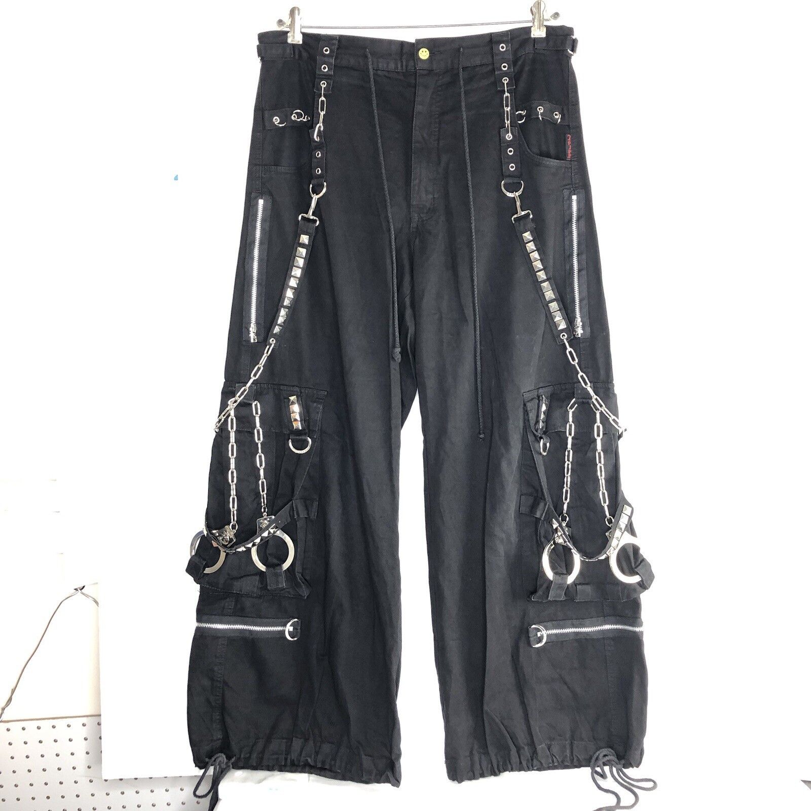 Tripp NYC Tripp NYC Y2K Baggy Bondage Black Pants L Goth Skate Grunge Size US 36 / EU 52 - 12 Thumbnail