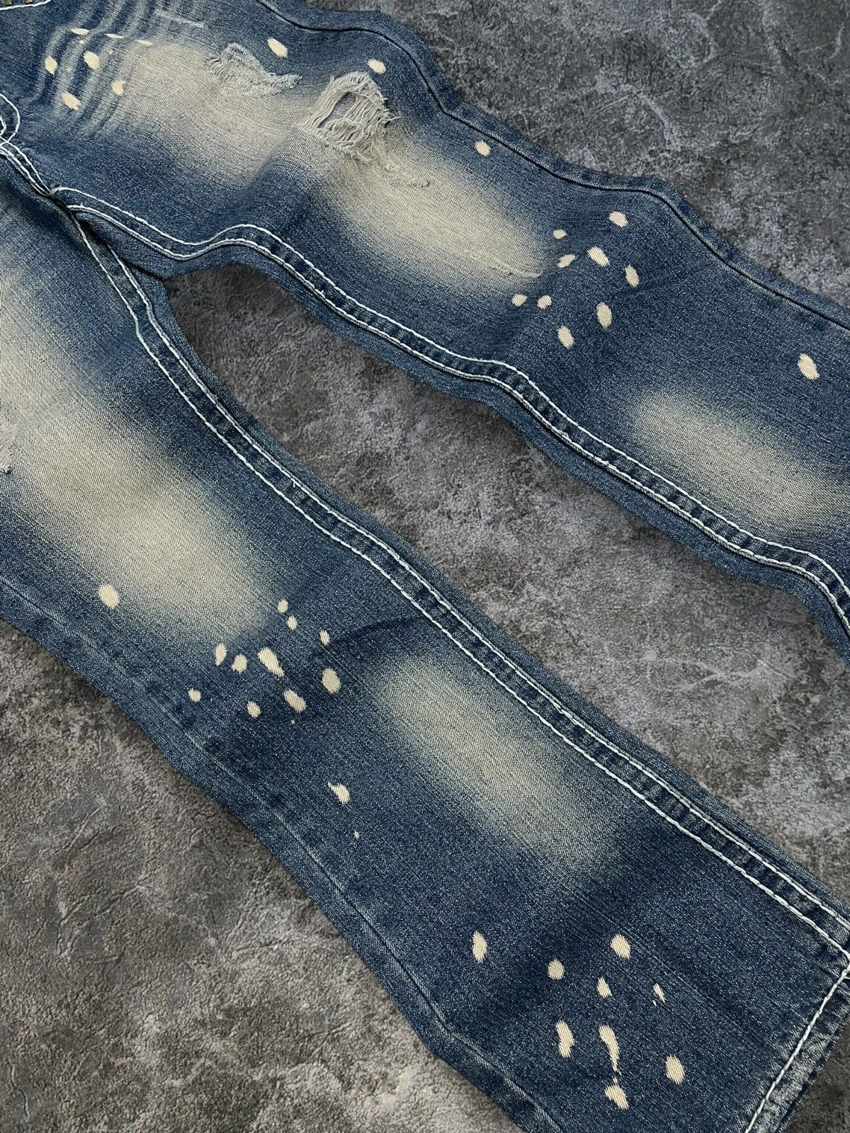 Tornado Mart Vintage Japan Designer Meteor Distressed Flared Iconic Denim Size US 32 / EU 48 - 3 Thumbnail