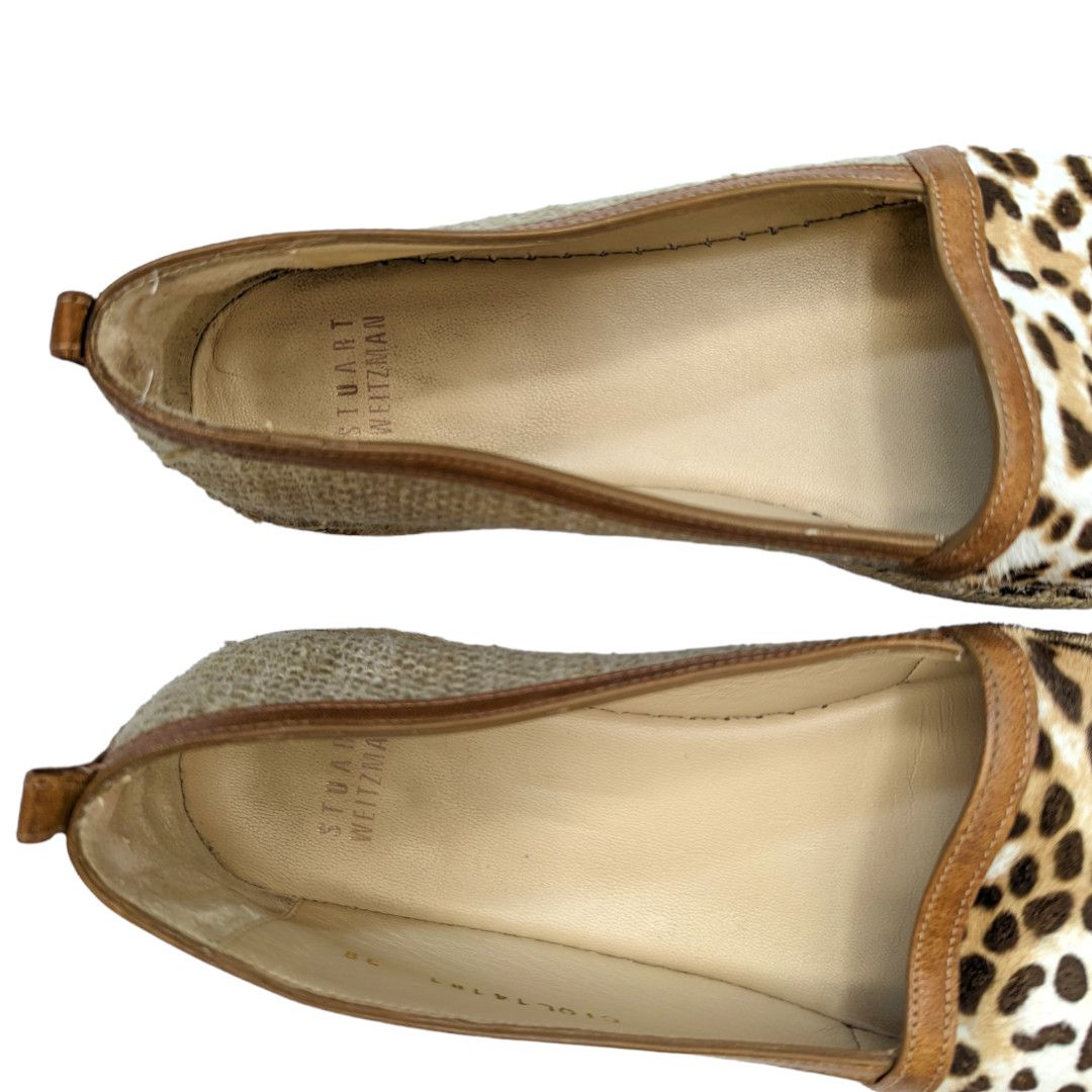 Stuart Weitzman Cheetah print leather espadrilles sz 38 (US sz 7) Size US 8 / IT 38 - 9 Thumbnail