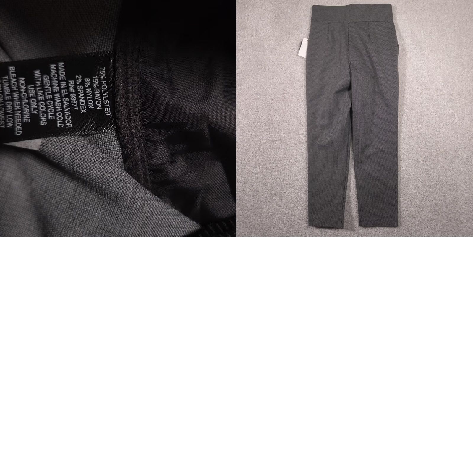 Worthington Worthington Dress Pants Womens Small Gray Stripe Knit Slim Pull On Stretch Work Ladies Pants Size 28" / US 6 / IT 42 - 9 Thumbnail