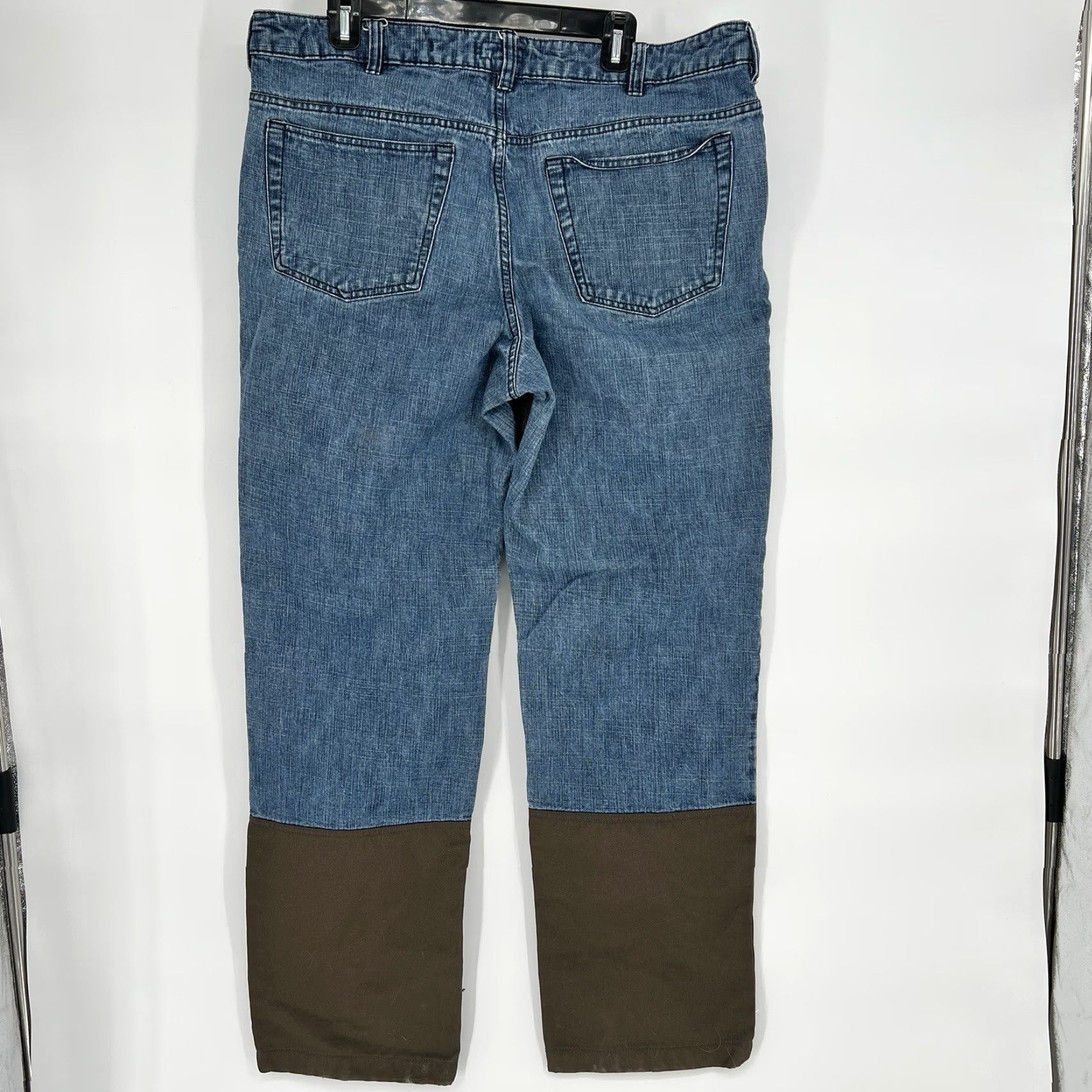 Vintage Cabela's Mens Roughneck Pants Jeans 38x34 5-Pocket Relaxed Denim Blue 100% Cotton Button Closure Belt Loops Double Knee Nature Cowboy 38 Mens Size US 38 / EU 54 - 7 Thumbnail