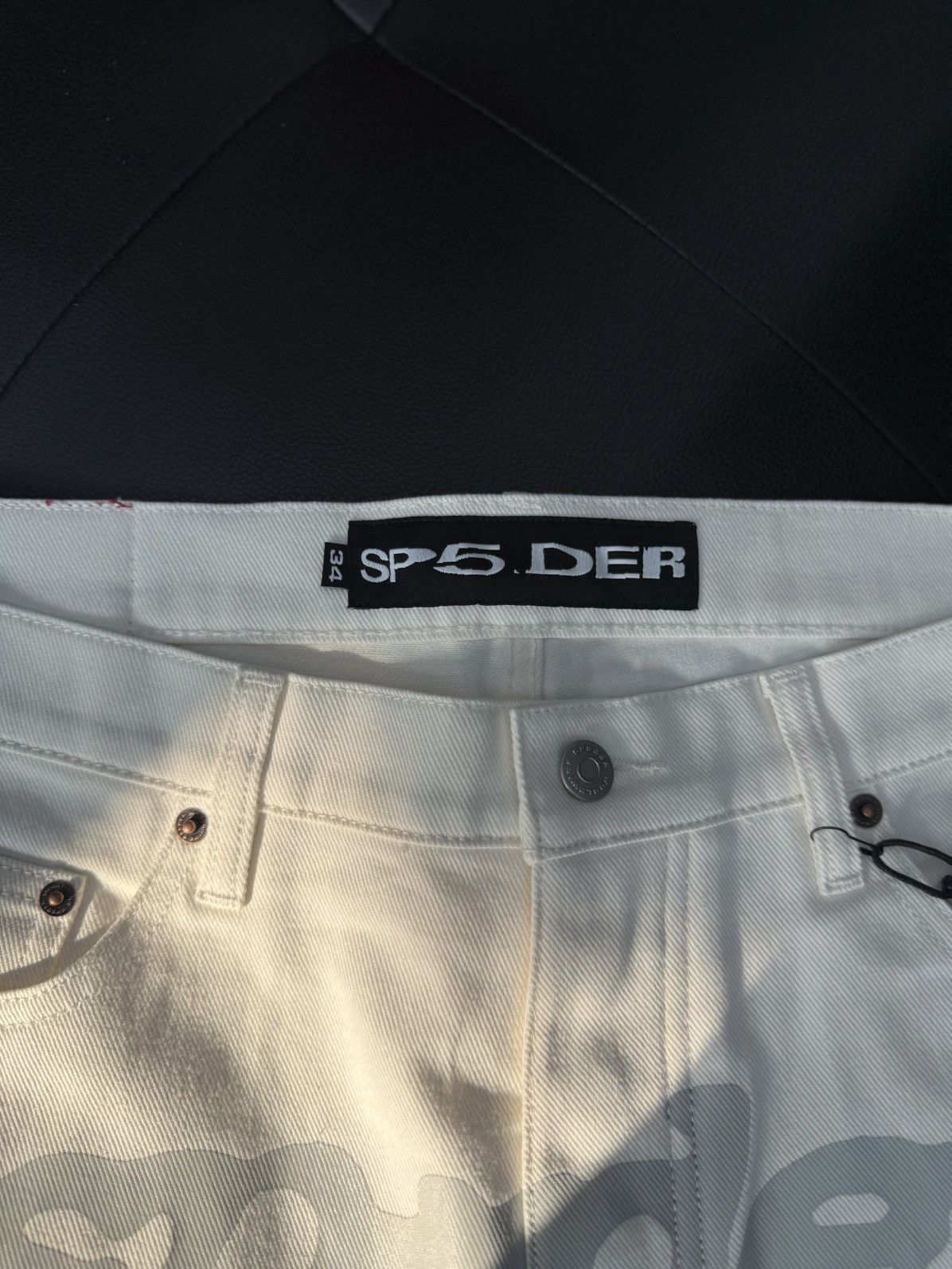 Sp5der Sp5der Jean Shorts White Size 34 (NEW) Size US 34 / EU 50 - 8 Thumbnail