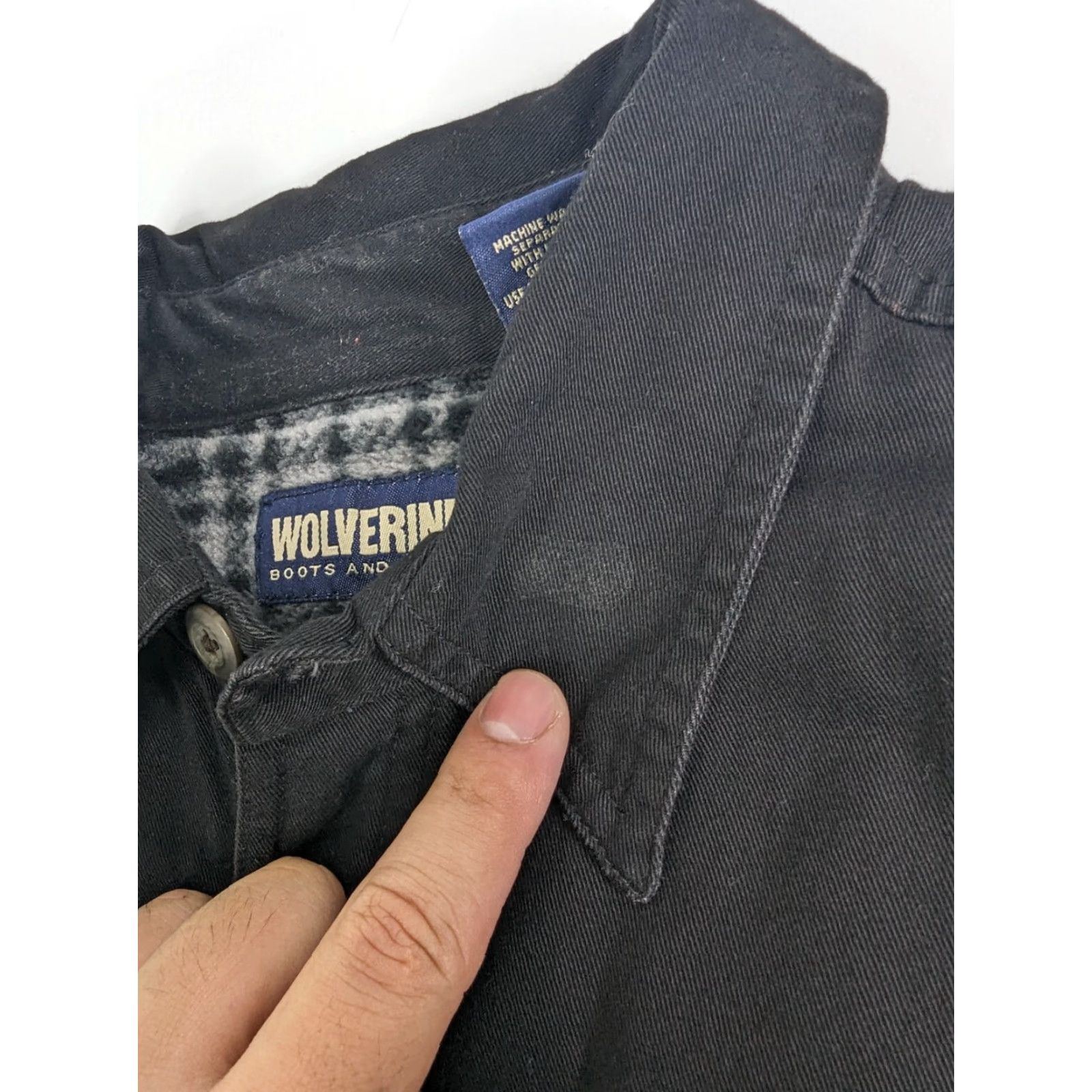 Vintage Wolverine Shacket Black Plaid Fleece Lined Heavyweight Workwear Mens Large Size US L / EU 52-54 / 3 - 6 Thumbnail