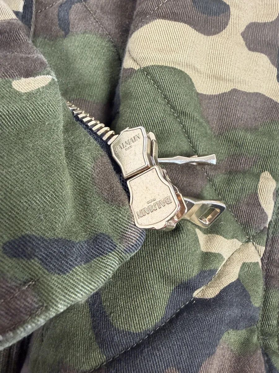 Balmain FW2017 Balmain Camo Military Green Bomber Jacket Size US M / EU 48-50 / 2 - 11 Thumbnail