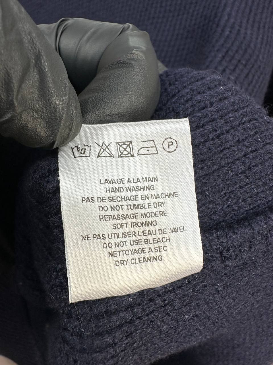 Other Octobre Editions 100% Merino Wool Waffle Knit Sweater Navy Size US XS / EU 42 / 0 - 12 Thumbnail