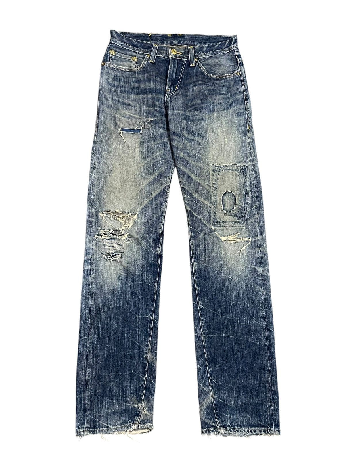 Kapital Vintage Denim Craft Crazy Pocket Design Ripped Punk Jeans Size US 30 / EU 46 - 5 Thumbnail