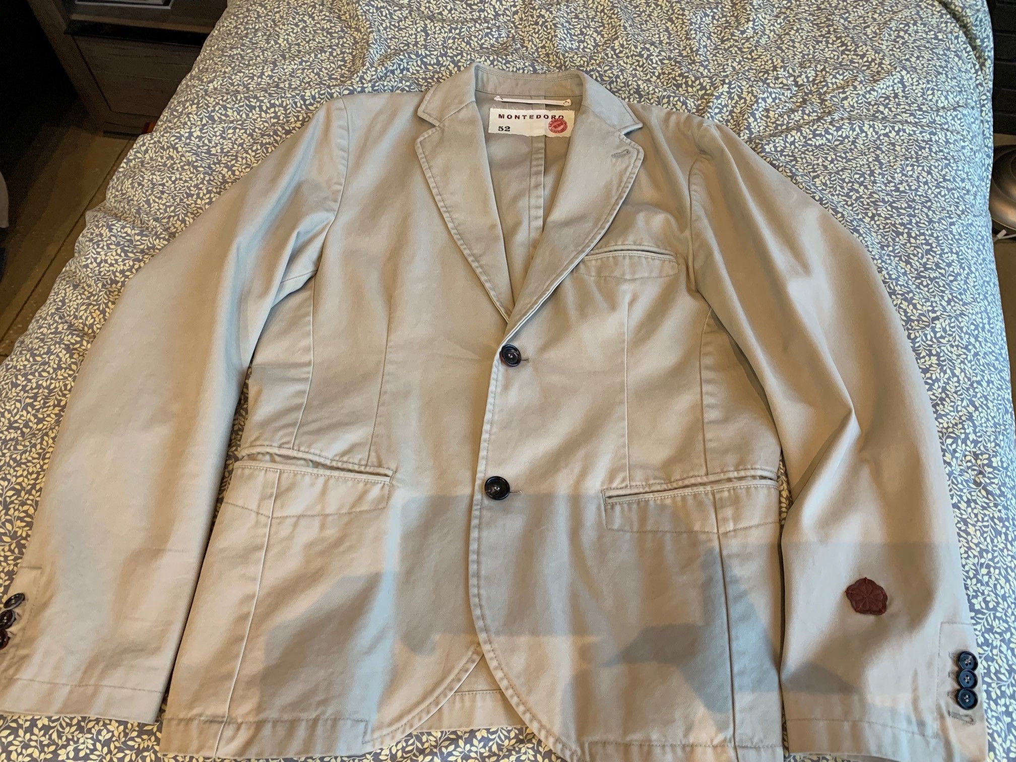 Other Montedoro Cotton Beige Sports Coat Size 40R - 1 Thumbnail