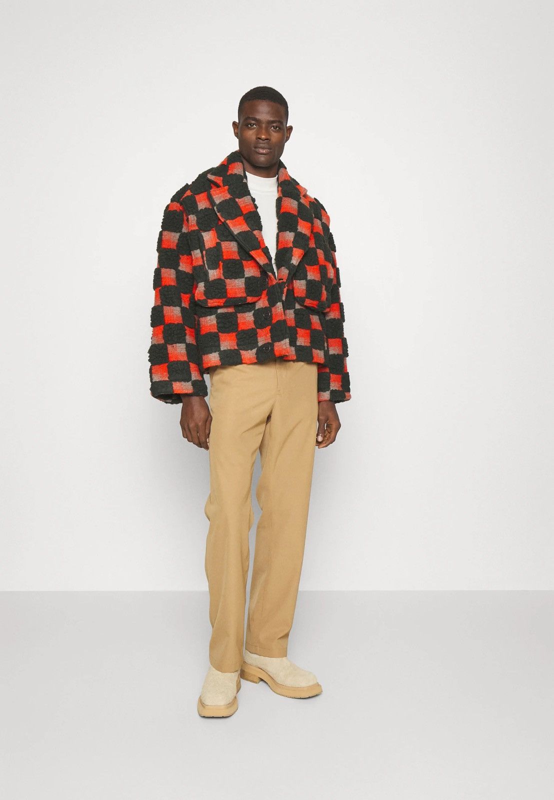 Henrik Vibskov !DS! AW23 Henrik Vibskov Big Bag Teddy Checks Jacket Size US L / EU 52-54 / 3 - 6 Thumbnail