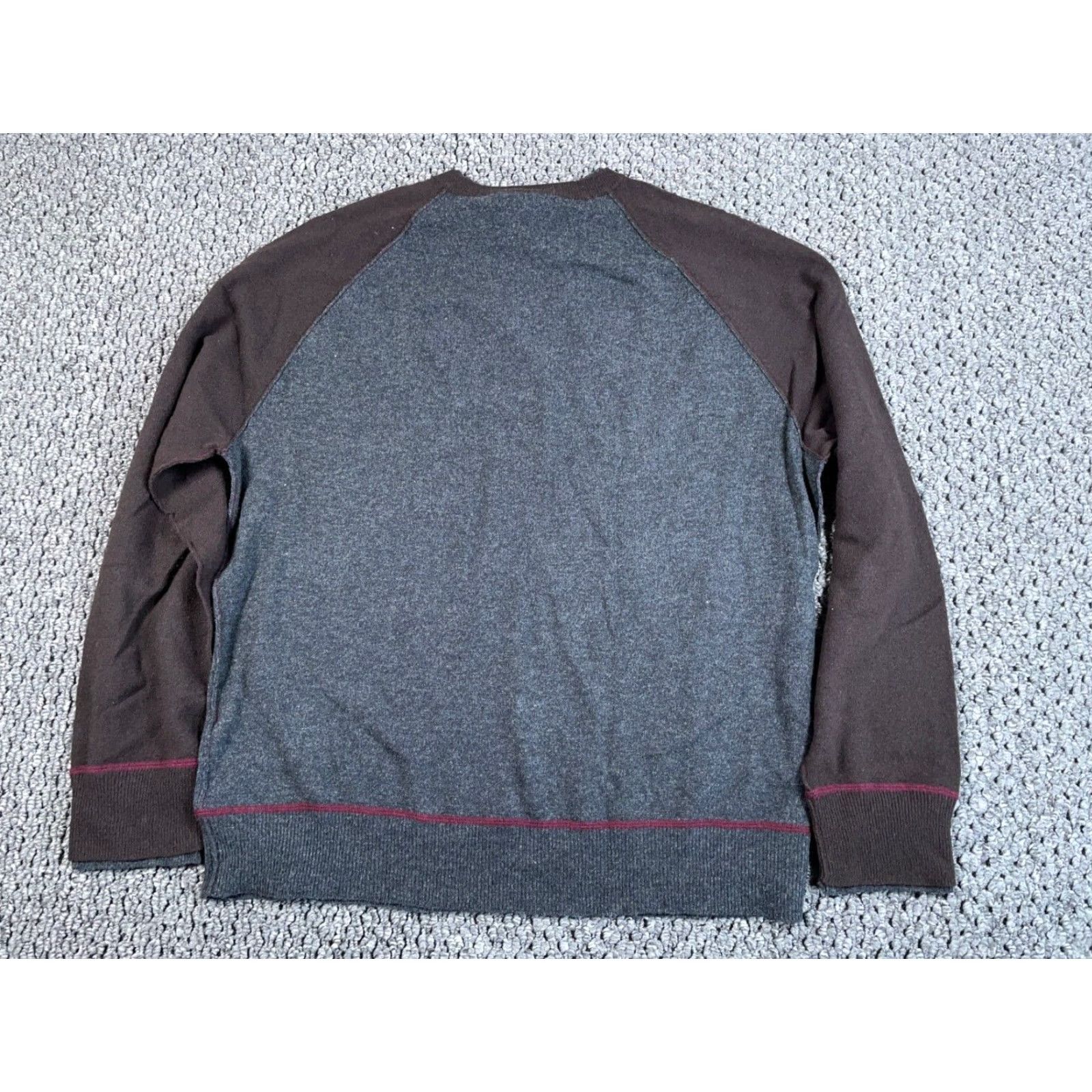 Banana Republic Banana Republic Mens Cashmere Wool Raglan Crewneck Sweater XL Gray Brown Size US XL / EU 56 / 4 - 2 Thumbnail