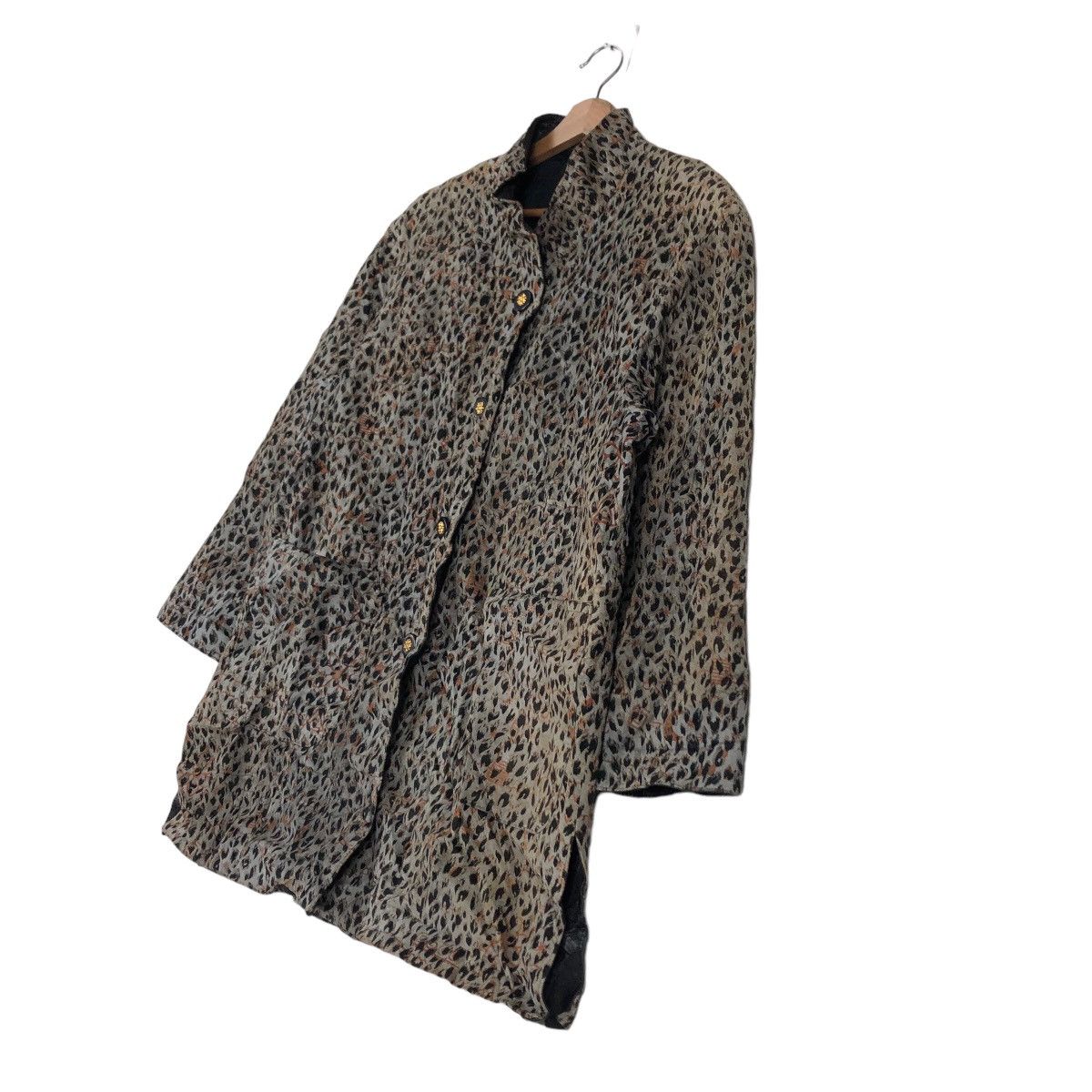 Japanese Brand 🔥Vintage Leather Jacket Long Partina Tokyo Leopord Design Size US M / EU 48-50 / 2 - 2 Thumbnail
