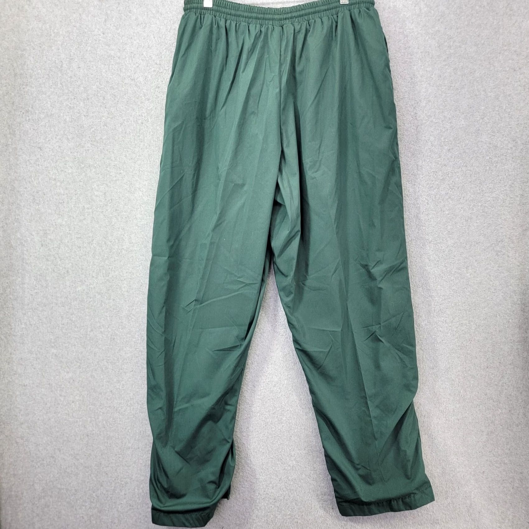 Logo 7 Vintage Nikken pants Mens Large Polyester Cotton Green Logo Track windbreaker Size US 33 - 6 Thumbnail