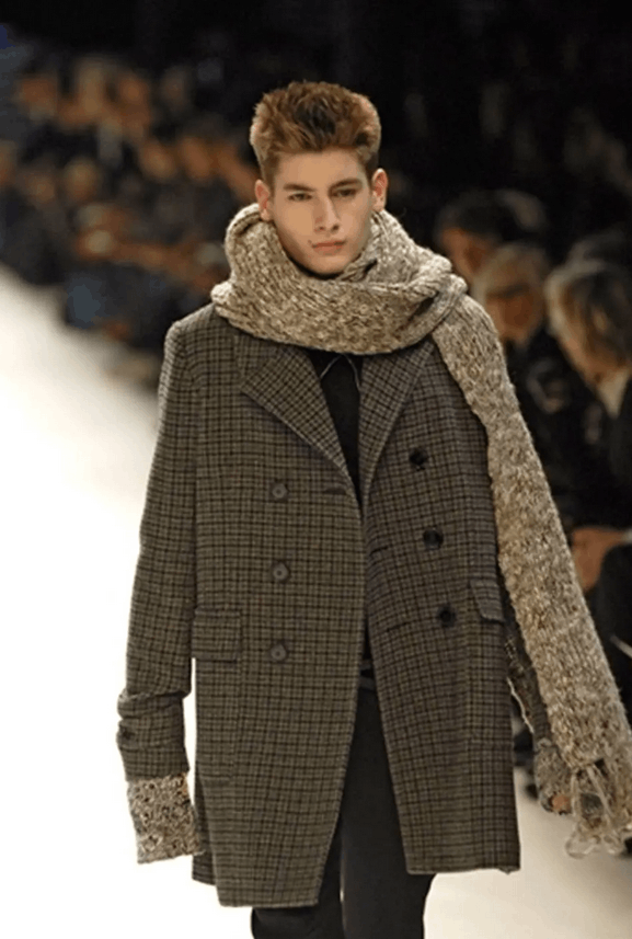 Dior × Hedi Slimane FW07 Dior Homme Navigate Slimane Chunky Knit Wool Scarf Size ONE SIZE - 4 Thumbnail