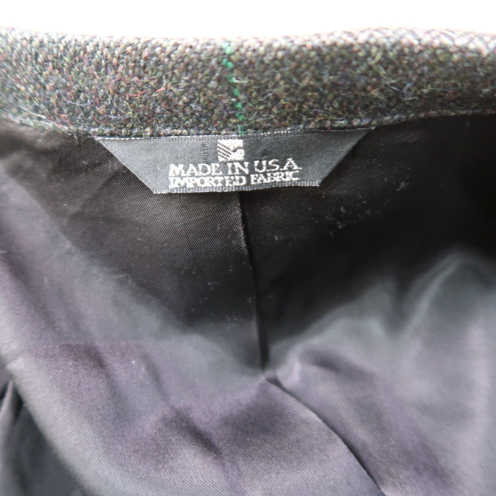 Ralph Lauren VINTAGE Chaps Ralph Lauren Blazer 40 Plaid Gray Wool 2 Button Single-Breasted Notch Lapel Mens Size 40R - 7 Thumbnail