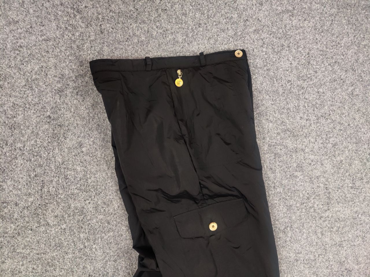 MCM Vintage MCM Sports Nylon Black wide casual Zip Trouser pants Size 38" / US 16 / IT 52 - 12 Thumbnail