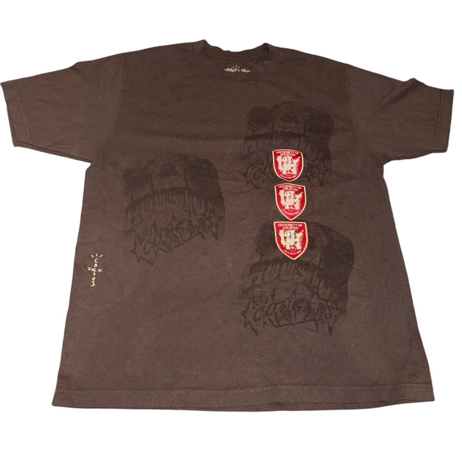 Mitchell & Ness Cactus Jack Travis Scott Mitchell & Ness Uni of Houston Tee Size US L / EU 52-54 / 3 - 3 Thumbnail